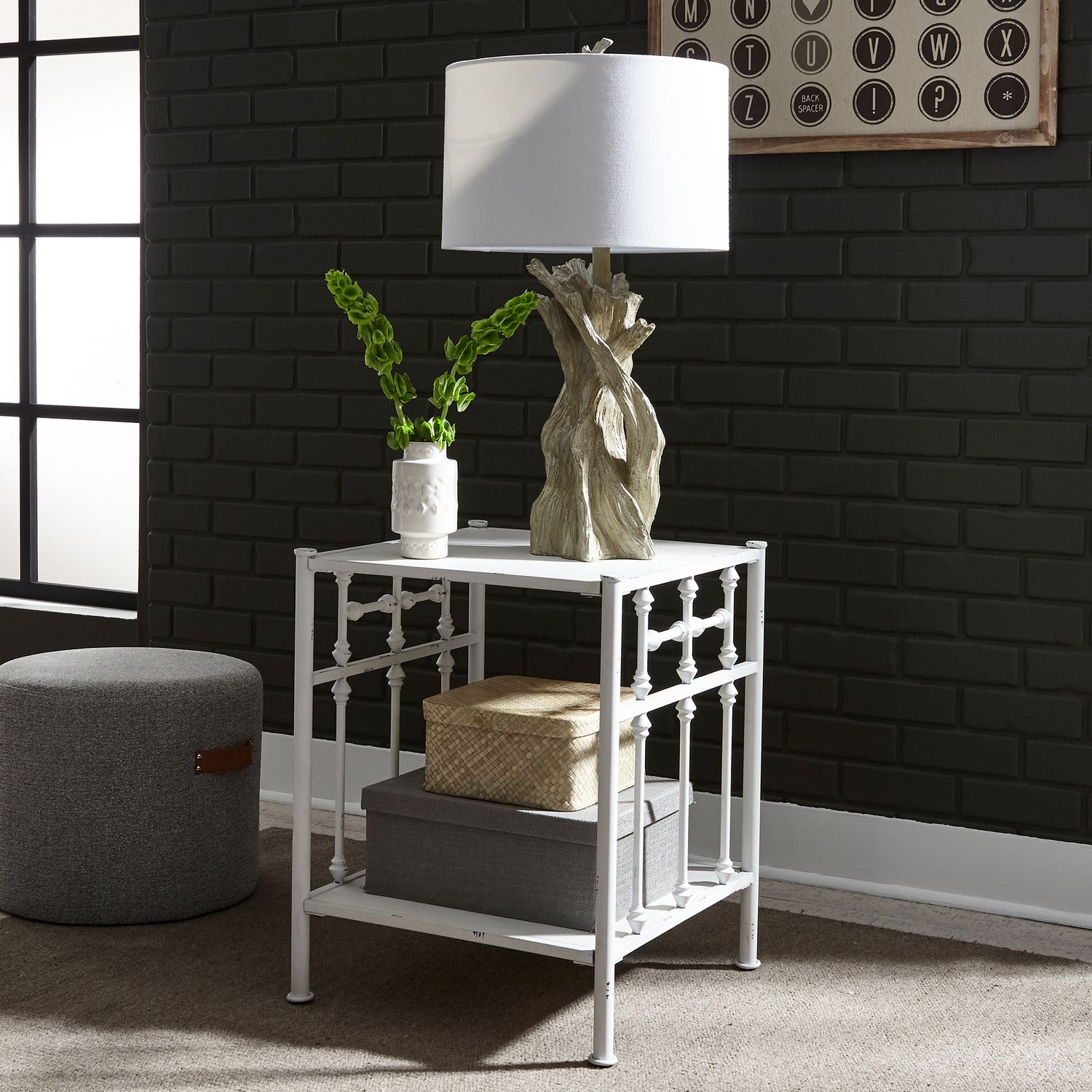 Open Night Stand - Antique White