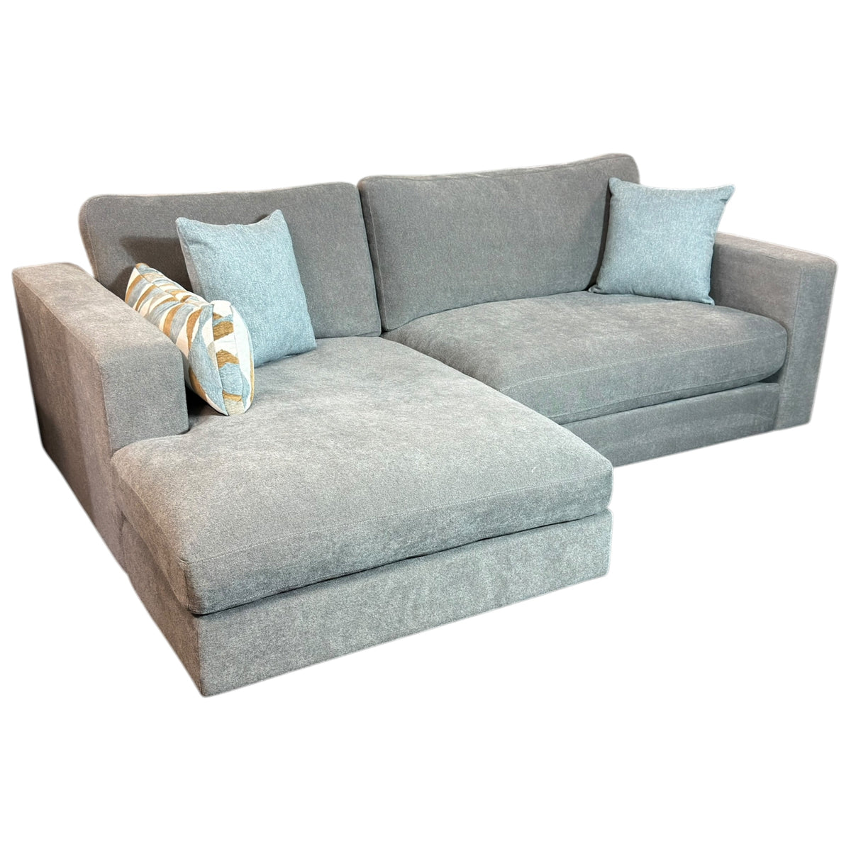 2 Piece Left Arm Facing Chaise Sectional in Gray