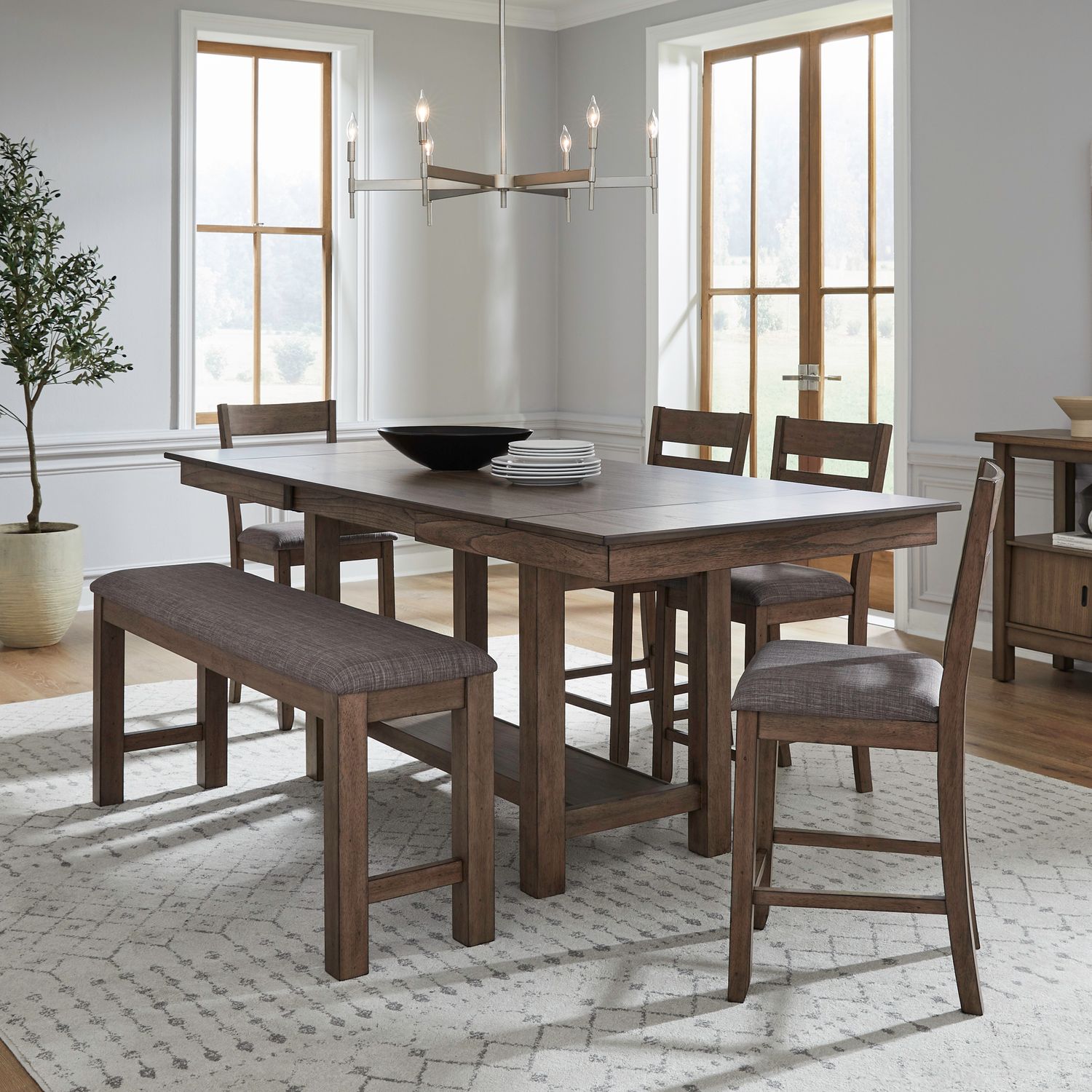 Opt 6 Piece Gathering Trestle Table