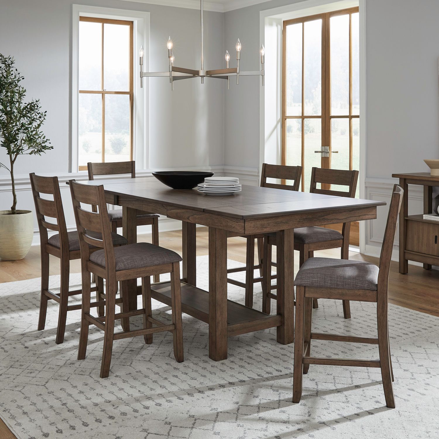 Opt 7 Piece Gathering Trestle Table