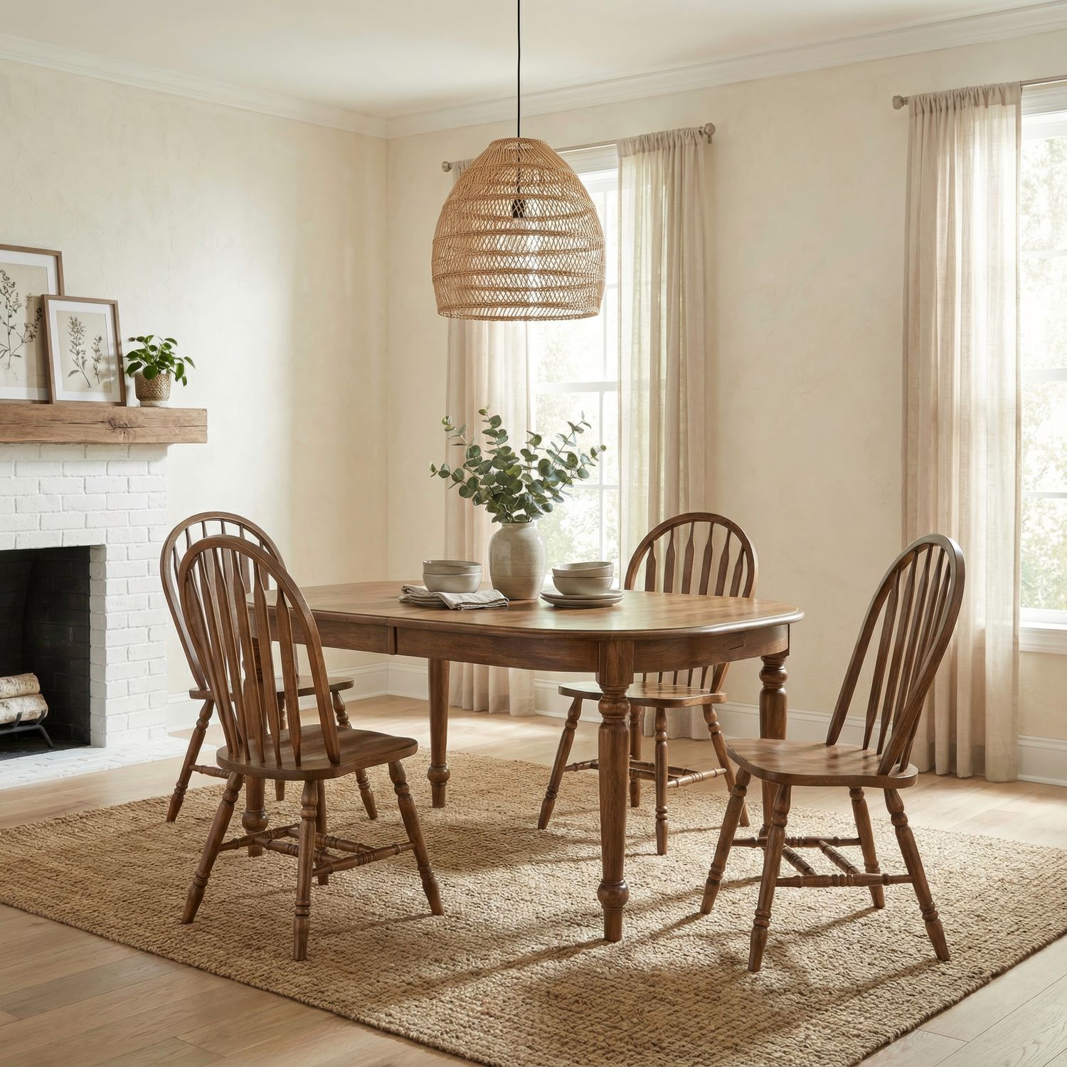 5 Piece Leg Table Set