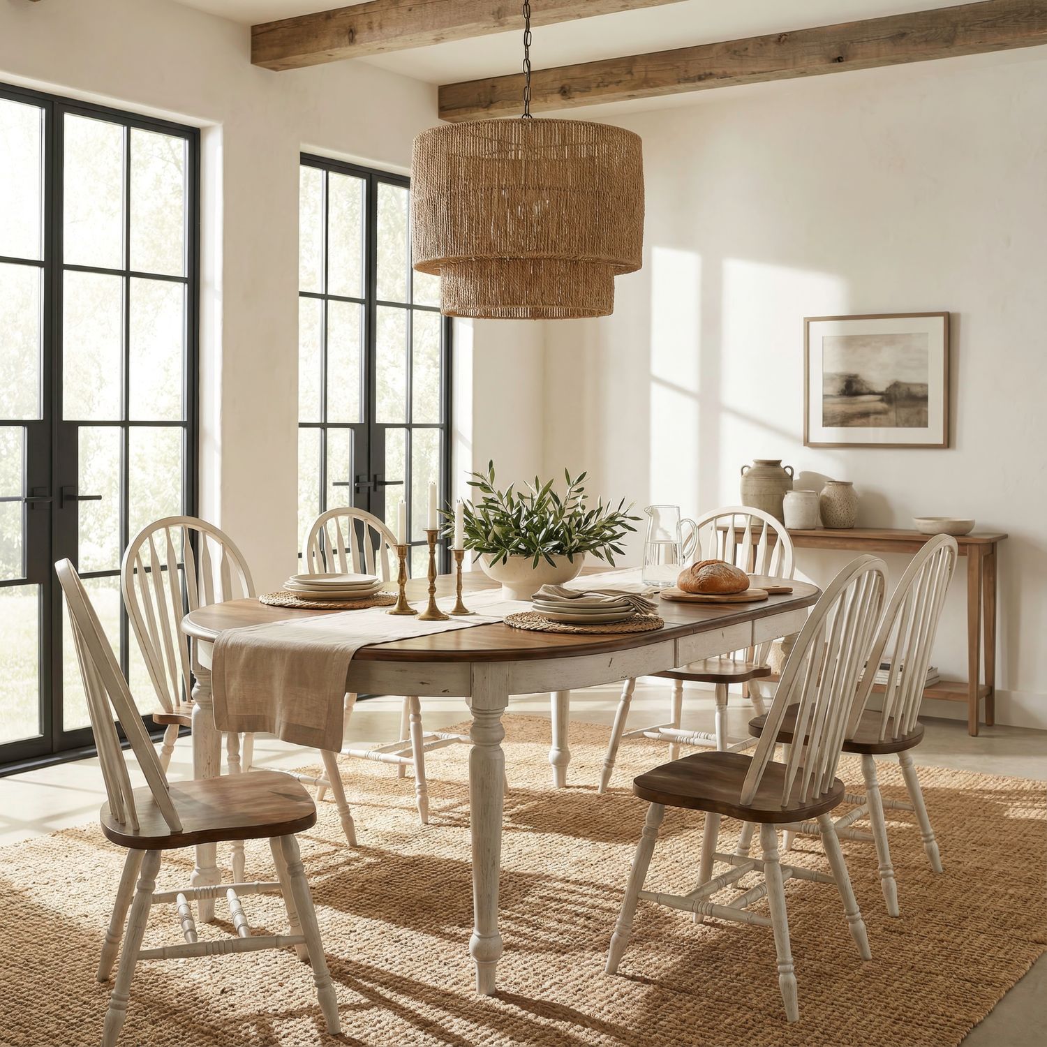 7 Piece Leg Table Set