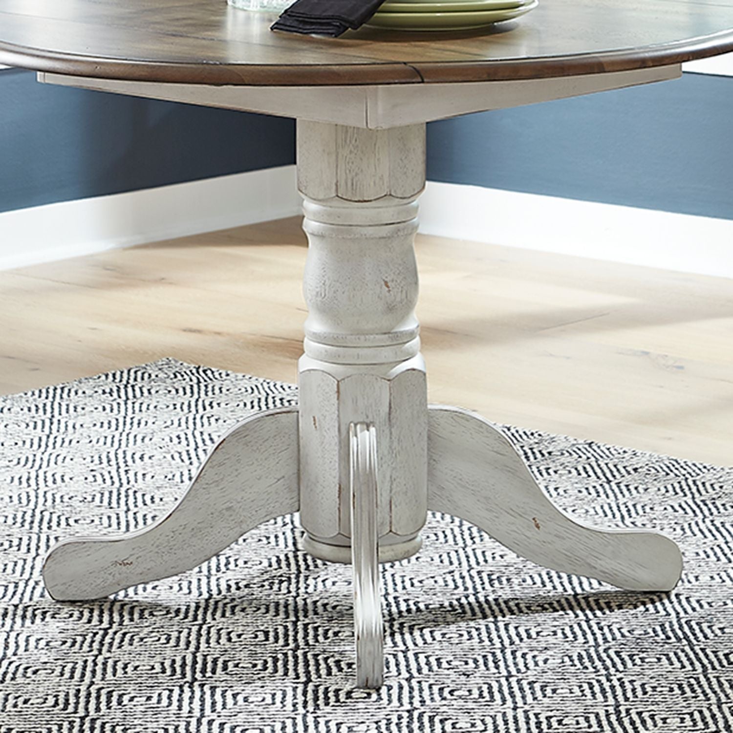 Drop Leaf Table Base- White