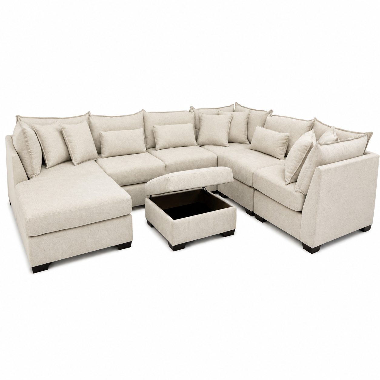 Alina 6 Piece Left Chaise U Shape with Ottoman
