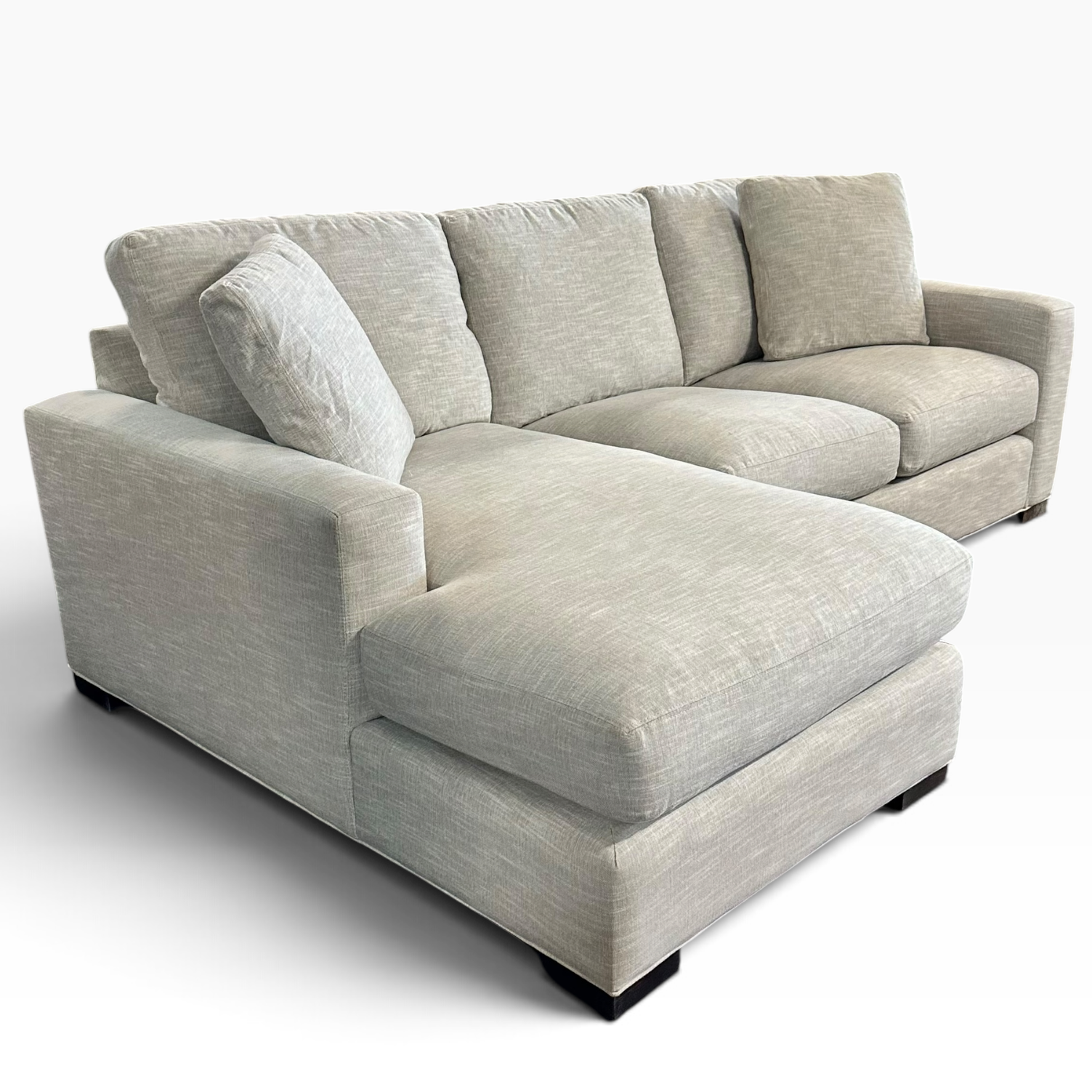 Room and Board Sectional with Left Chaise in Cream