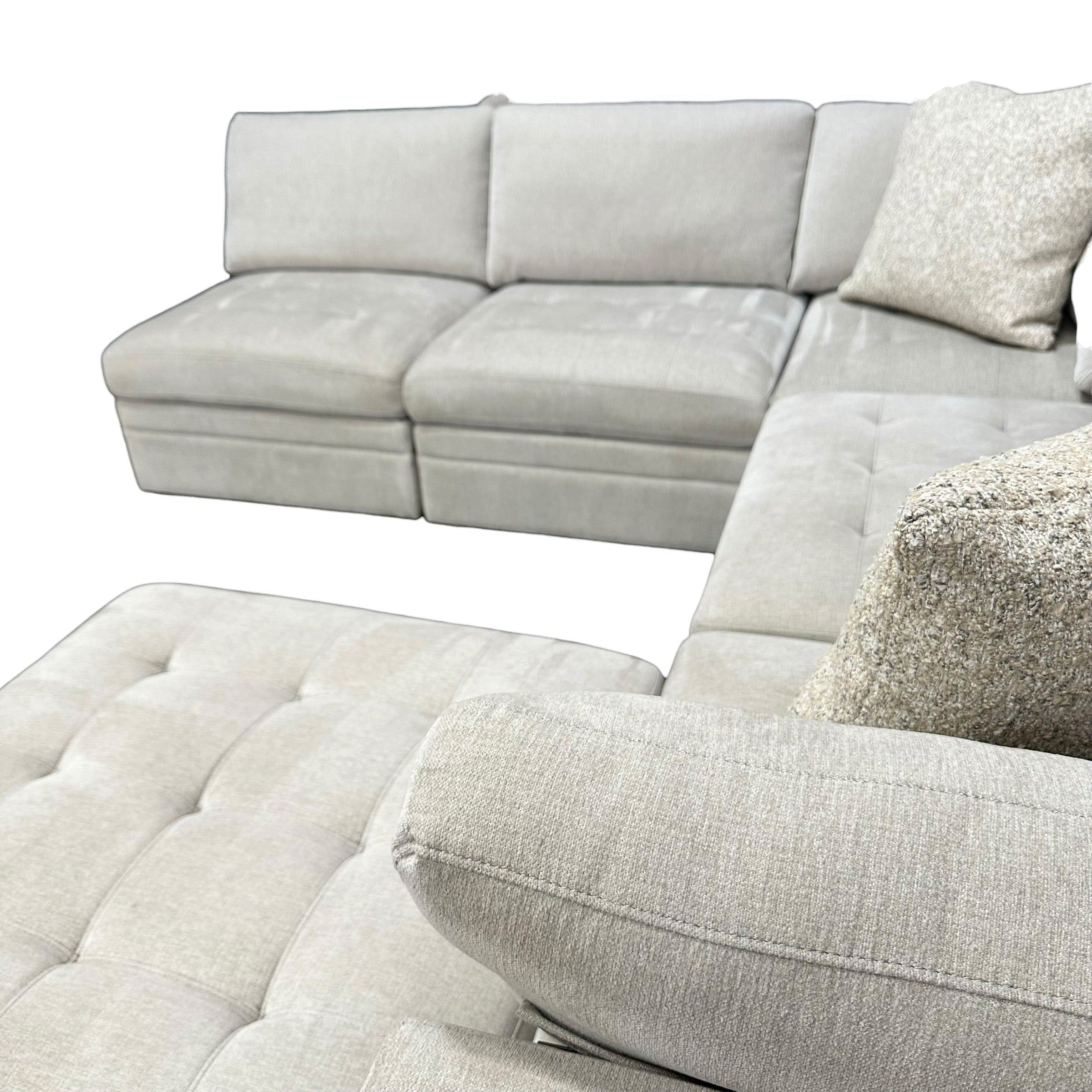 Modular Sectional with storage ottoman