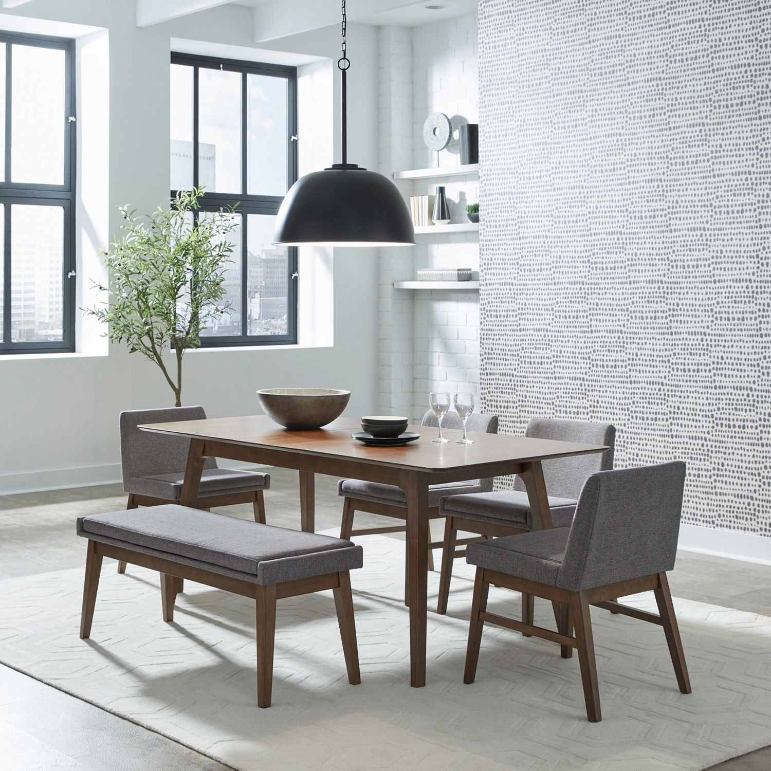 6 Piece Leg Table Set