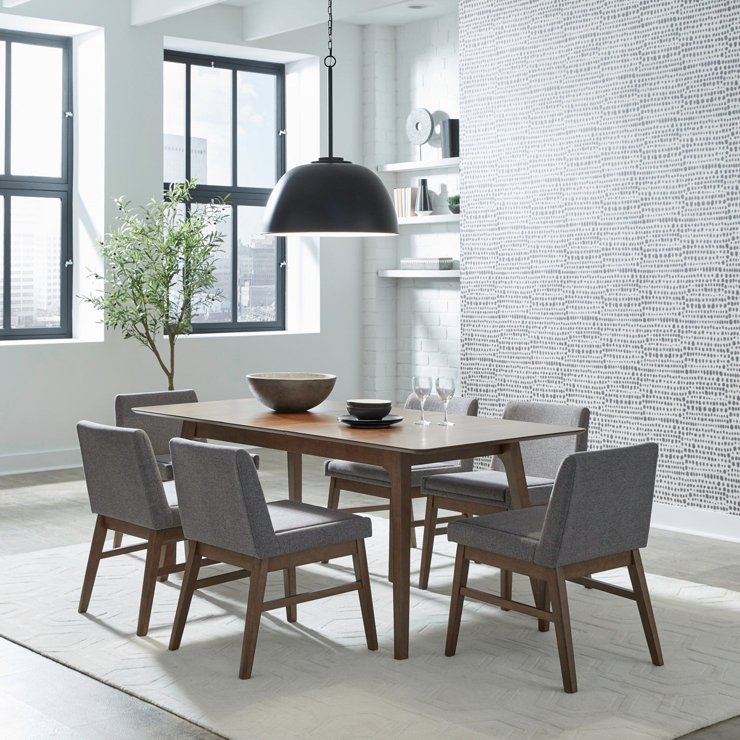 Space Savers 7-Piece Leg Dining Table Set