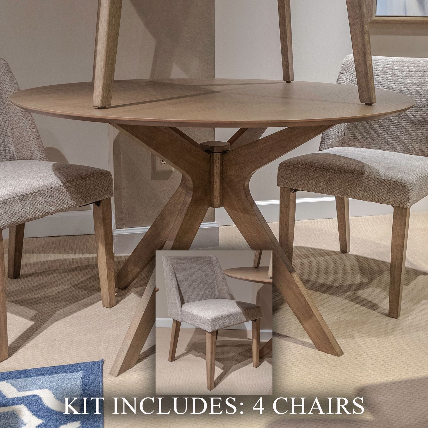 5 Piece Pedestal Table Set