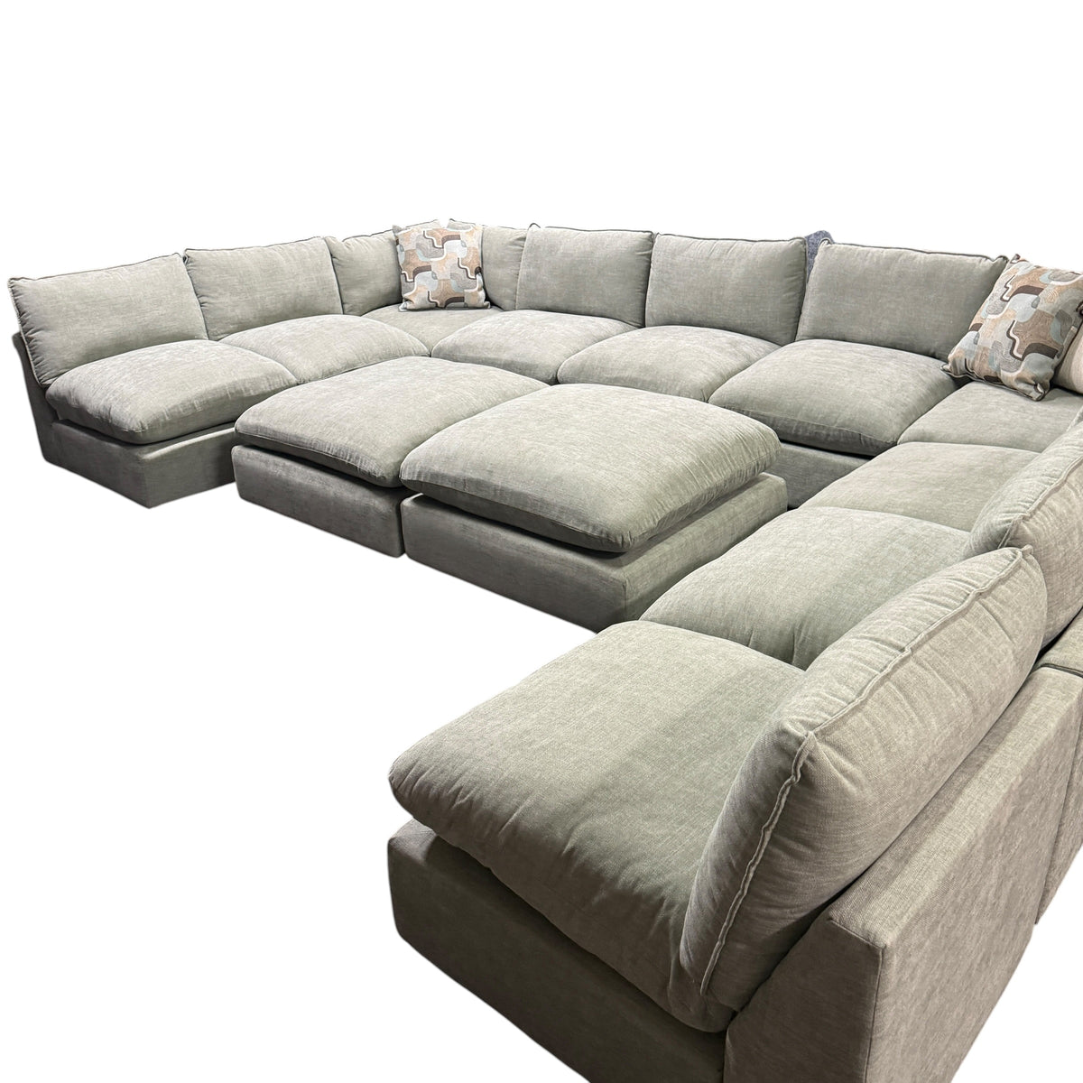 Willow Sage Green U Shape Sectional