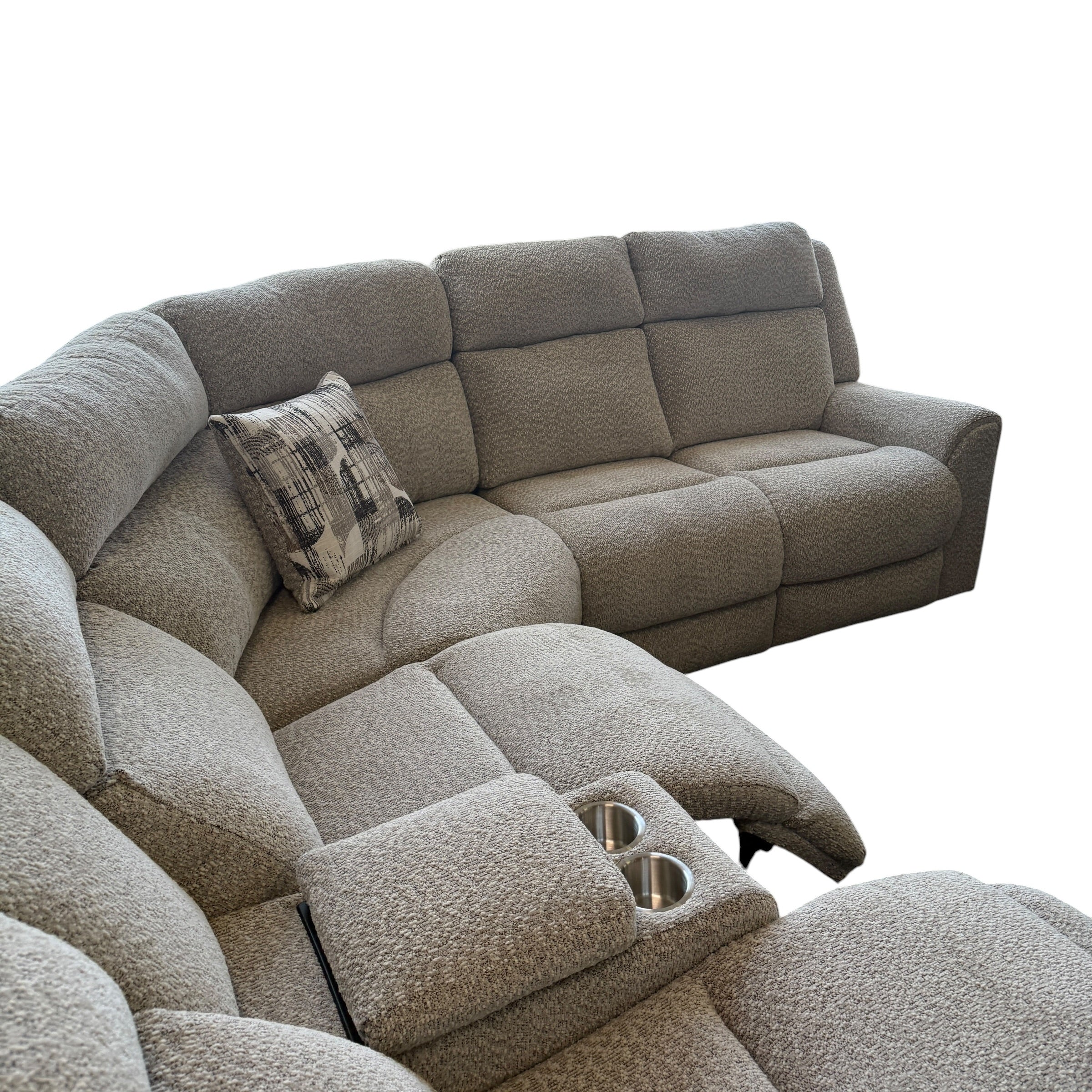 Recliner Sectional in Gray