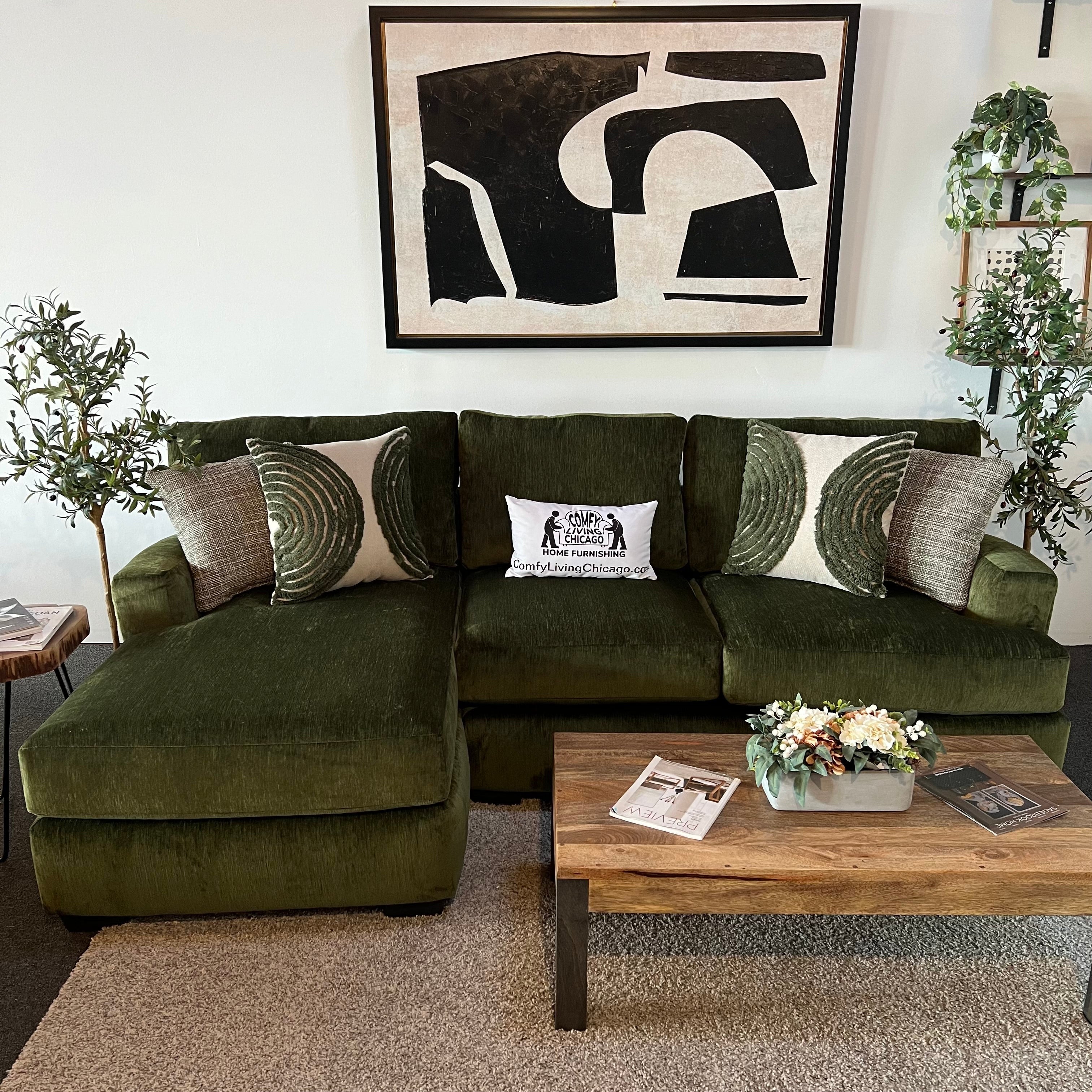 Loft Sectional Sofa with USB Chargers