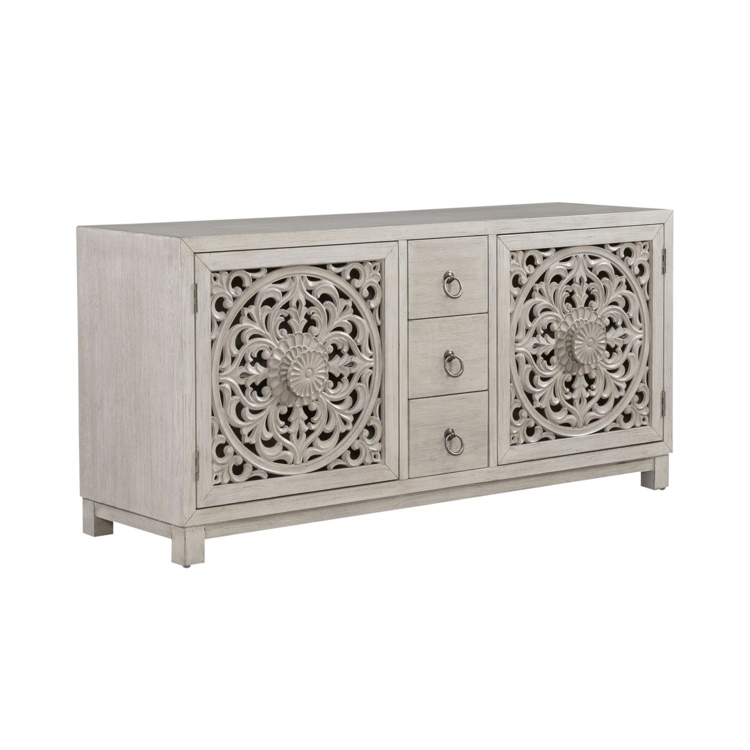 2 Door 3 Drawer Accent Cabinet