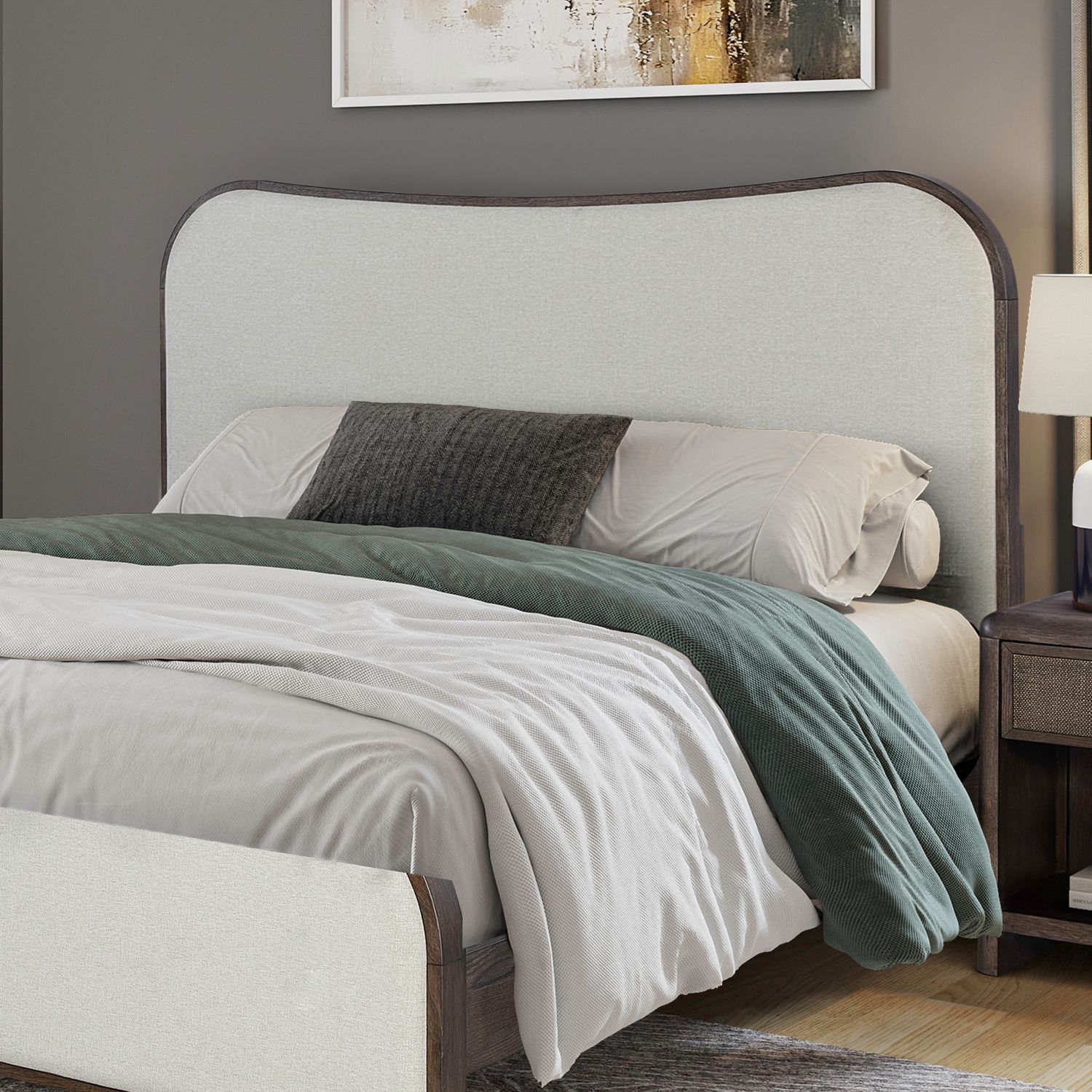 King Uph Panel Headboard