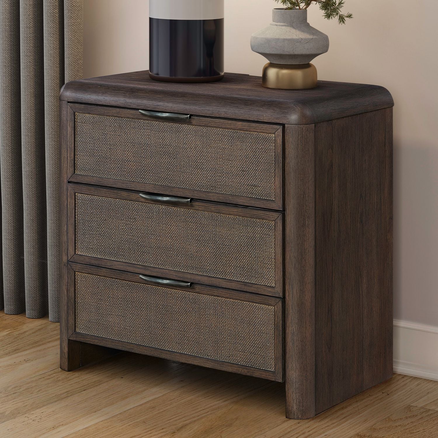 3 Drawer Nightstand w/ Charging Station