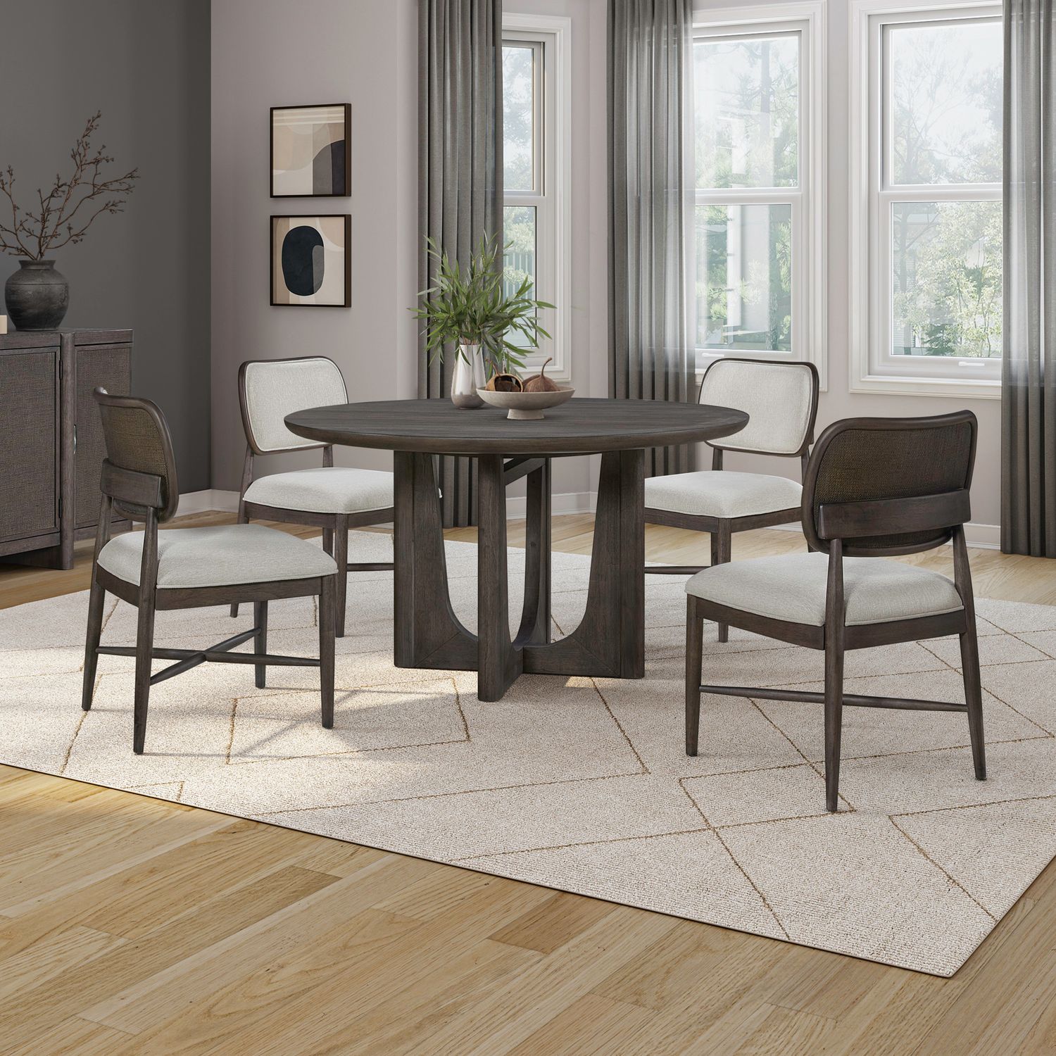 5 Piece Pedestal Table Set