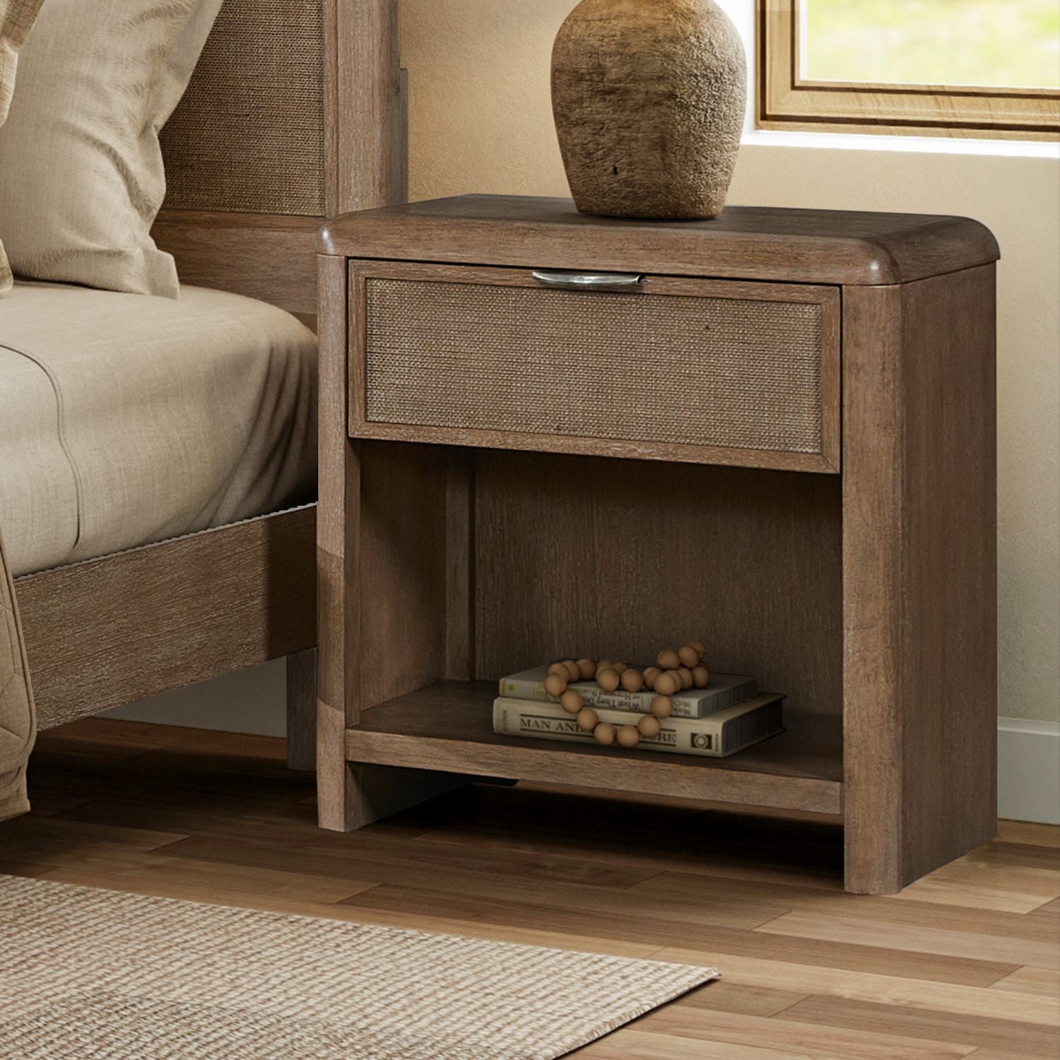1 Drawer Nightstand w/ Charging Station
