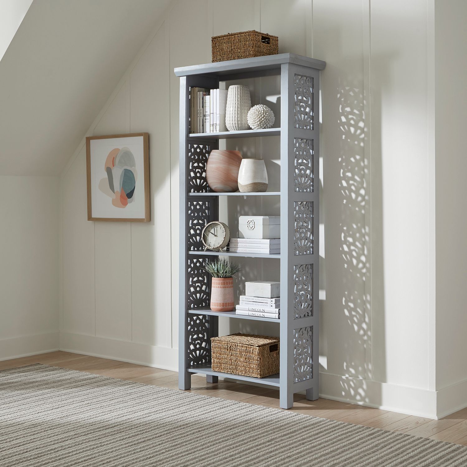 Accent Bookcase- Grey