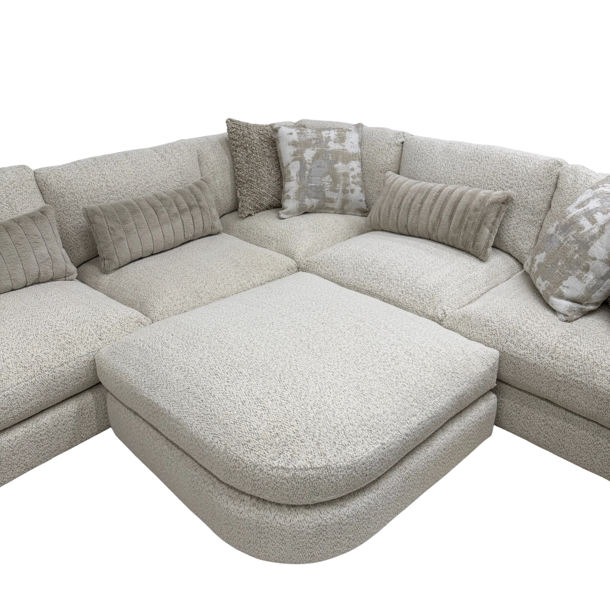 Juniper 6-Piece U-Shape Sectional with 2 Ottomans