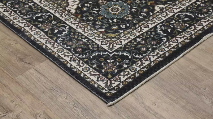 Oriental Weavers Vivian VI04C Navy/Gold Area Rug
