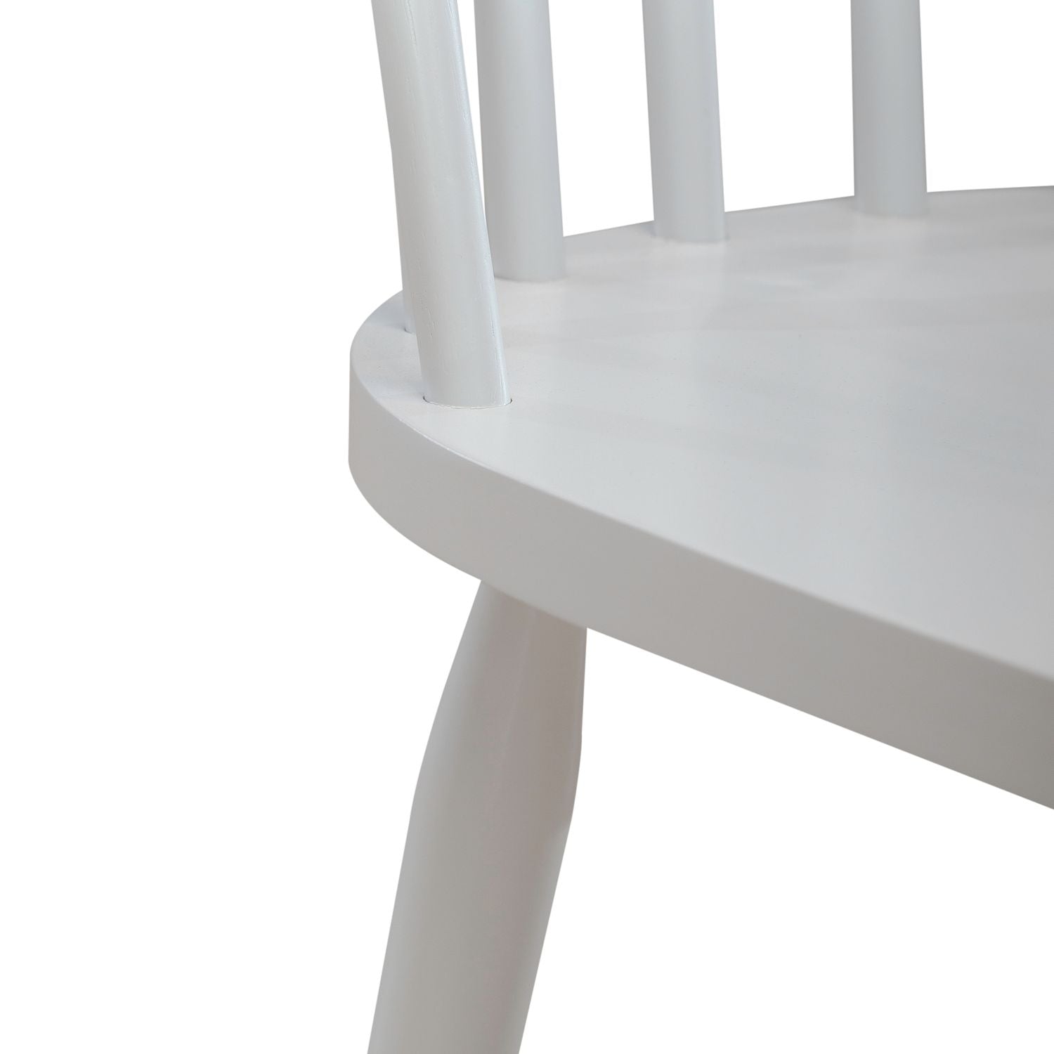 Spindle Back Side Chair - White (RTA)