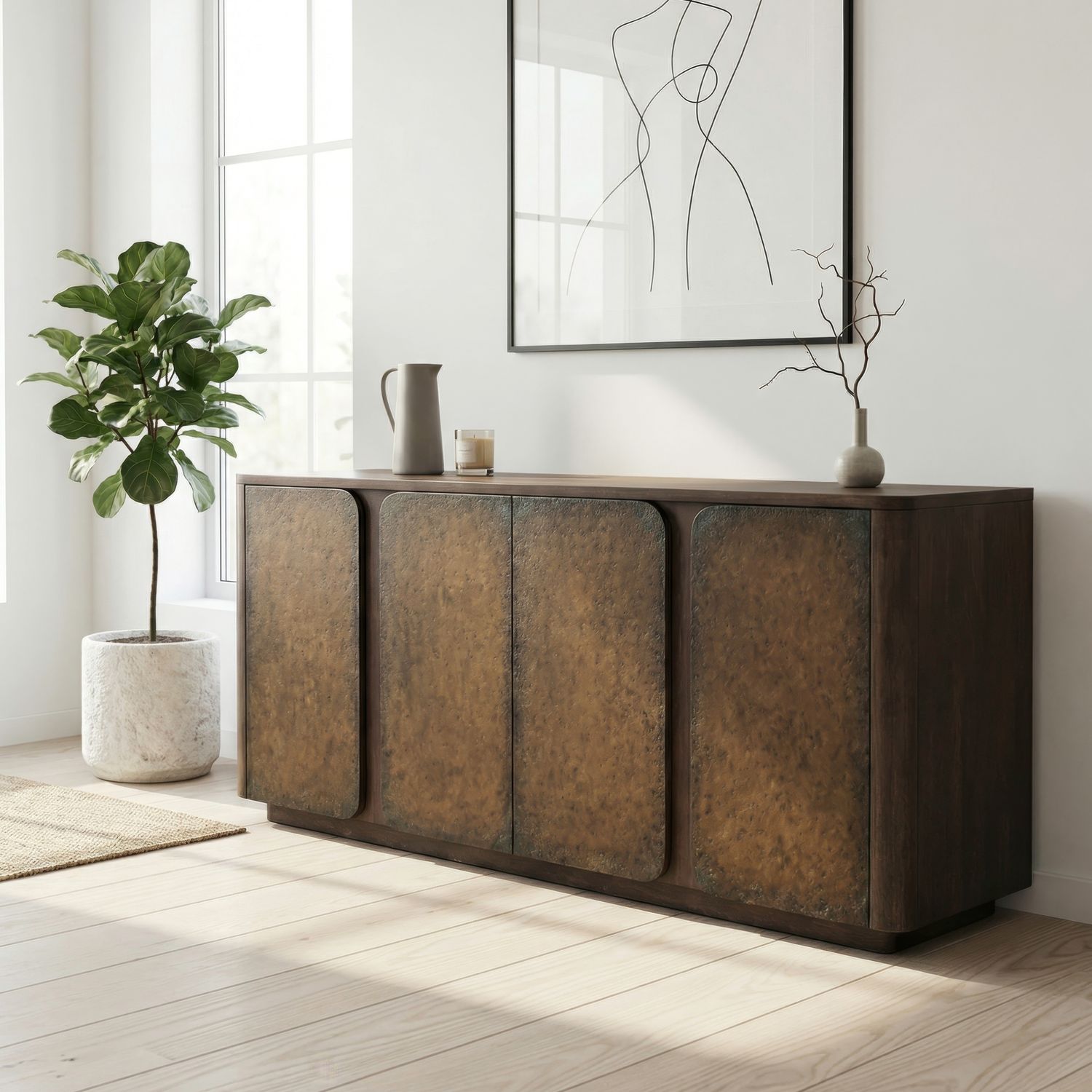 4 Door Accent Cabinet