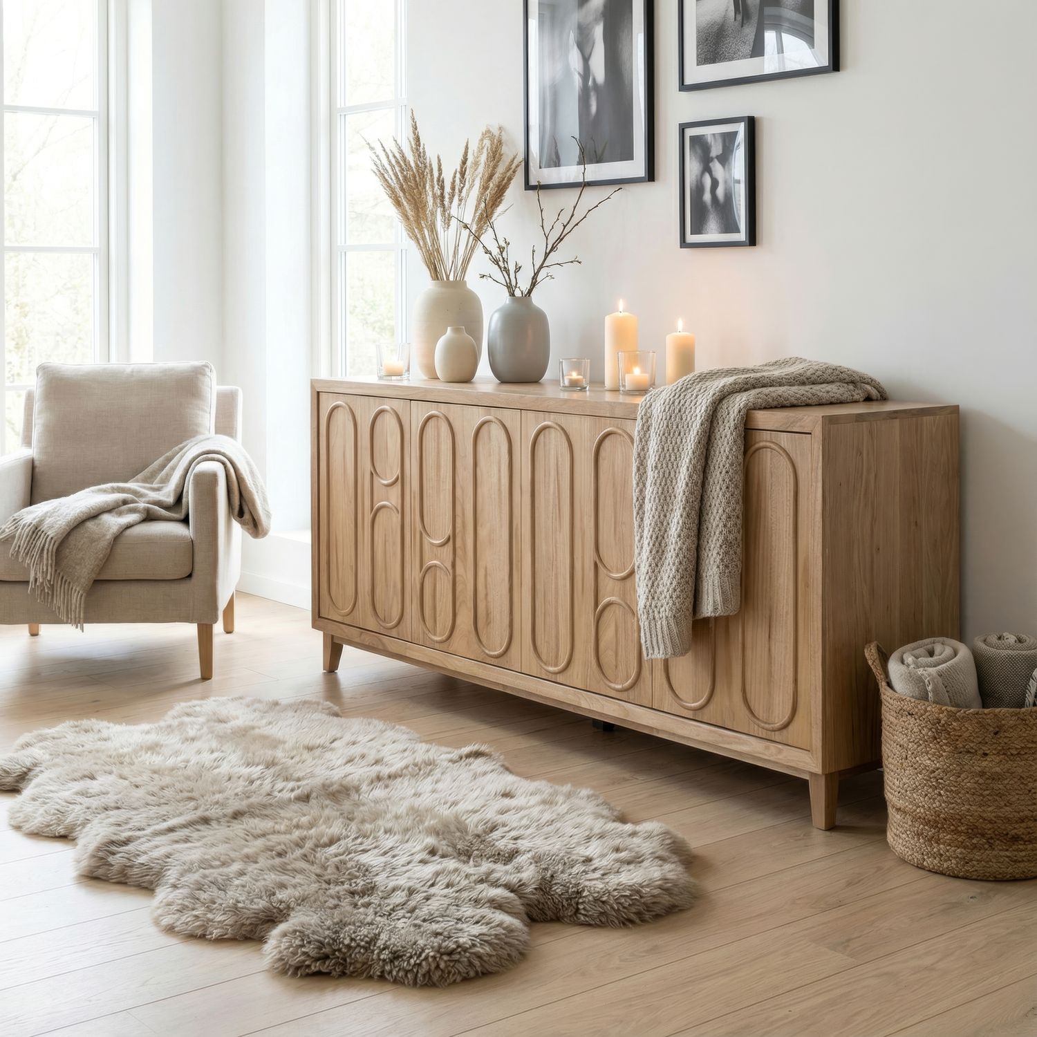 4 Door Accent Cabinet