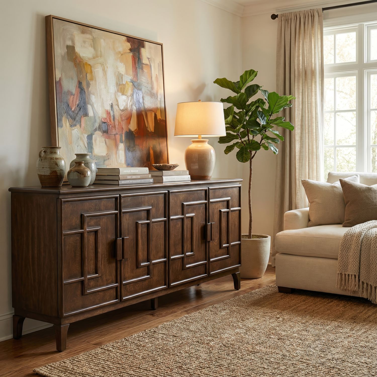 4 Door Accent Cabinet