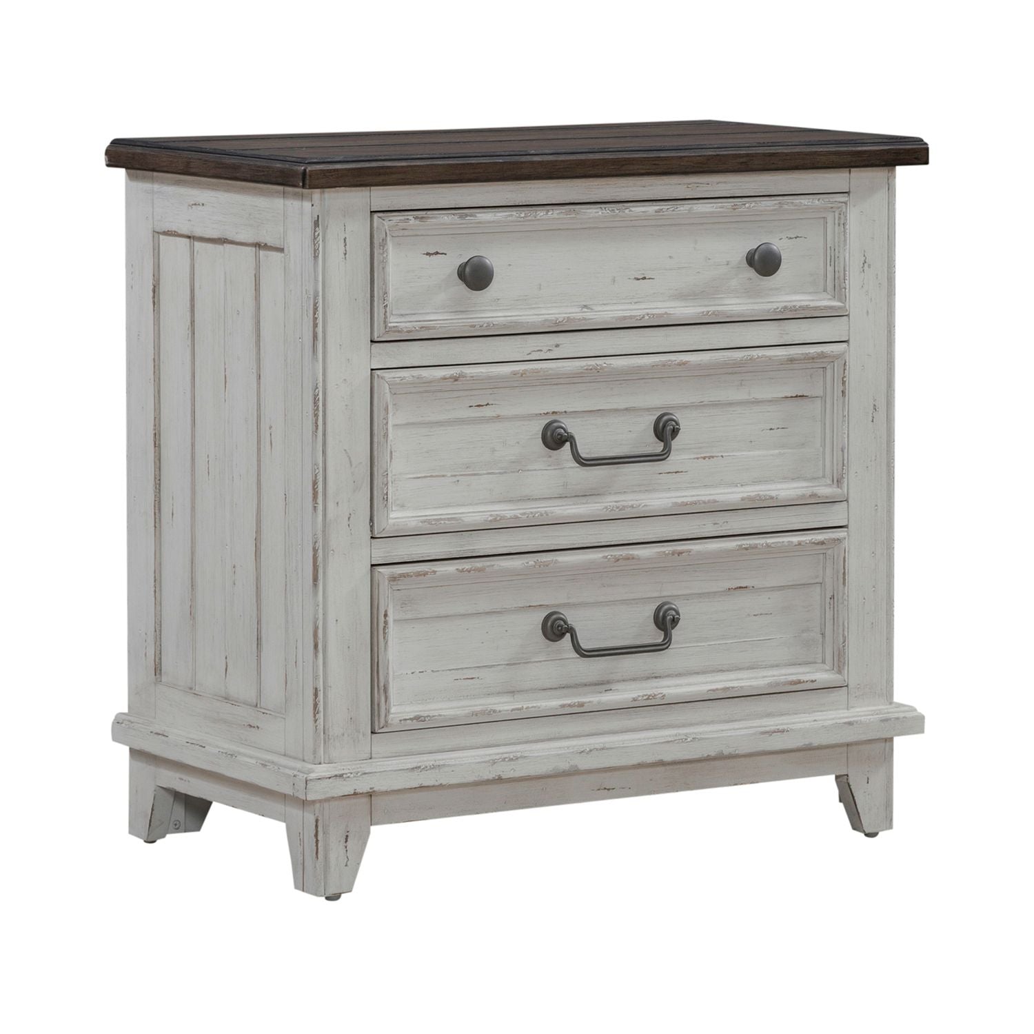 3 Drawer Nightstand w/ Charging Station
