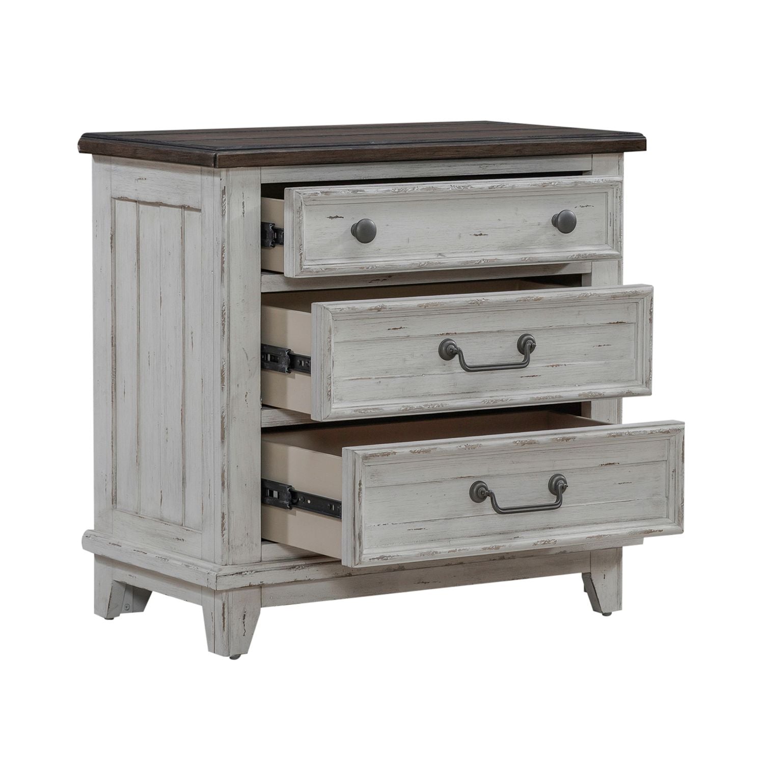 3 Drawer Nightstand w/ Charging Station