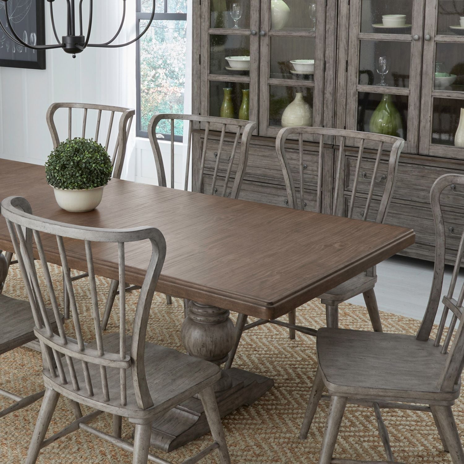 5 Piece Trestle Table Set