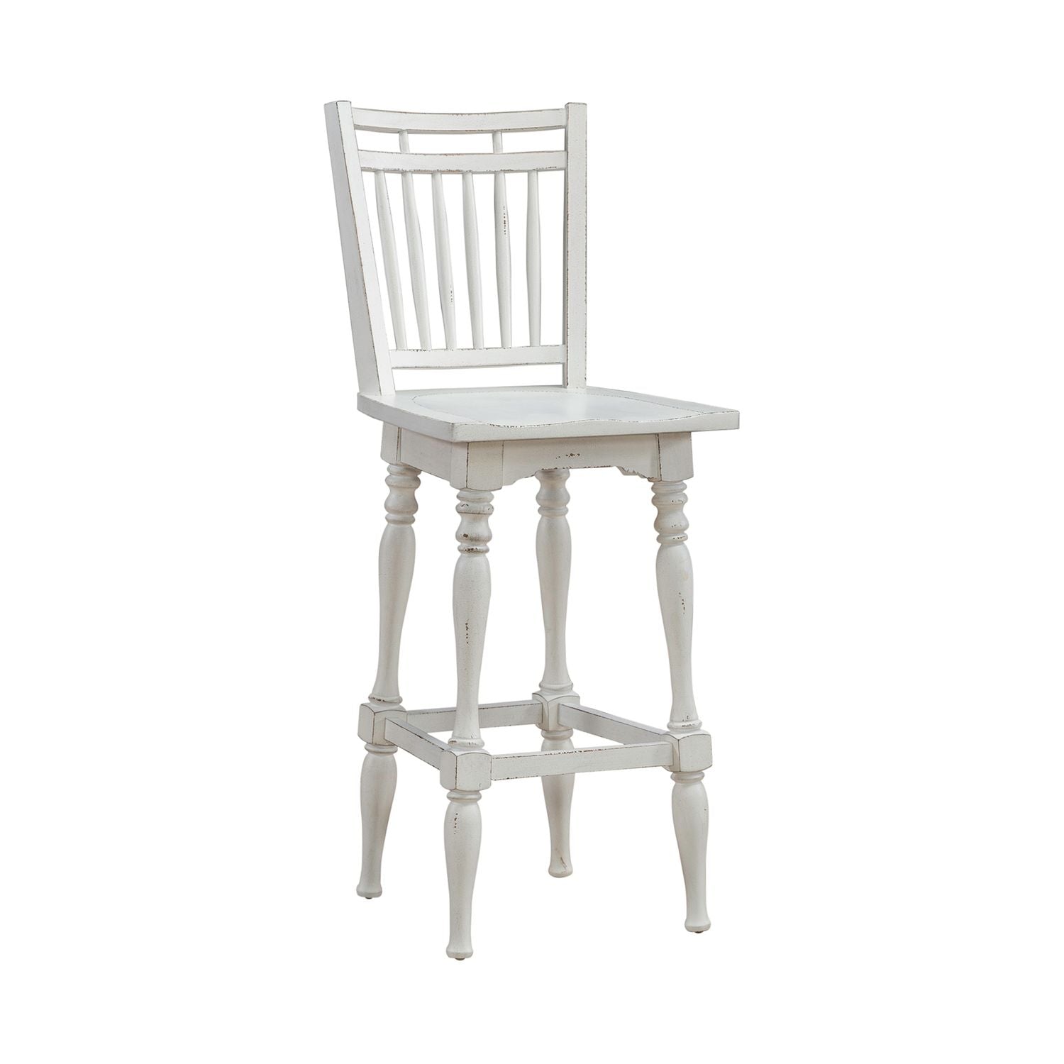 Spindle Back Swivel Bar Stool