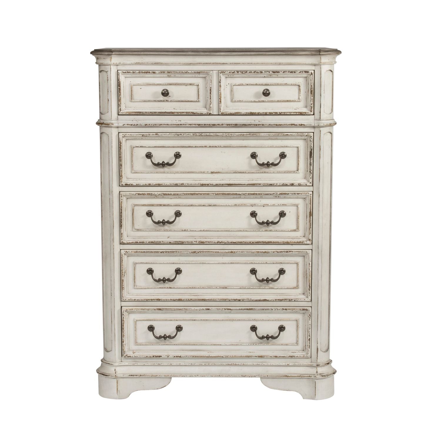 King Uph Bed, Dresser & Mirror, Chest
