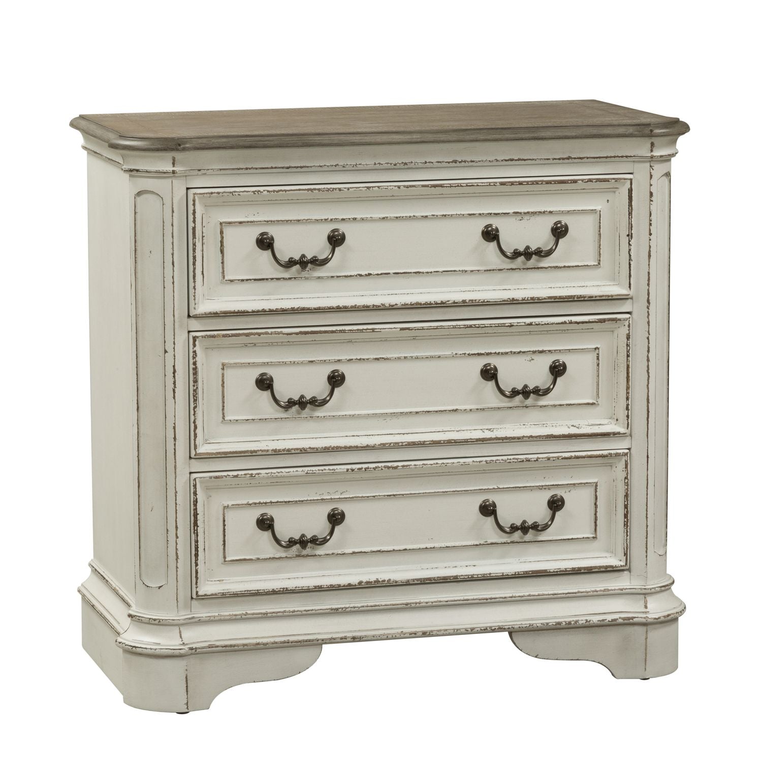3 Drawer Bedside Chest w/ Charging Station