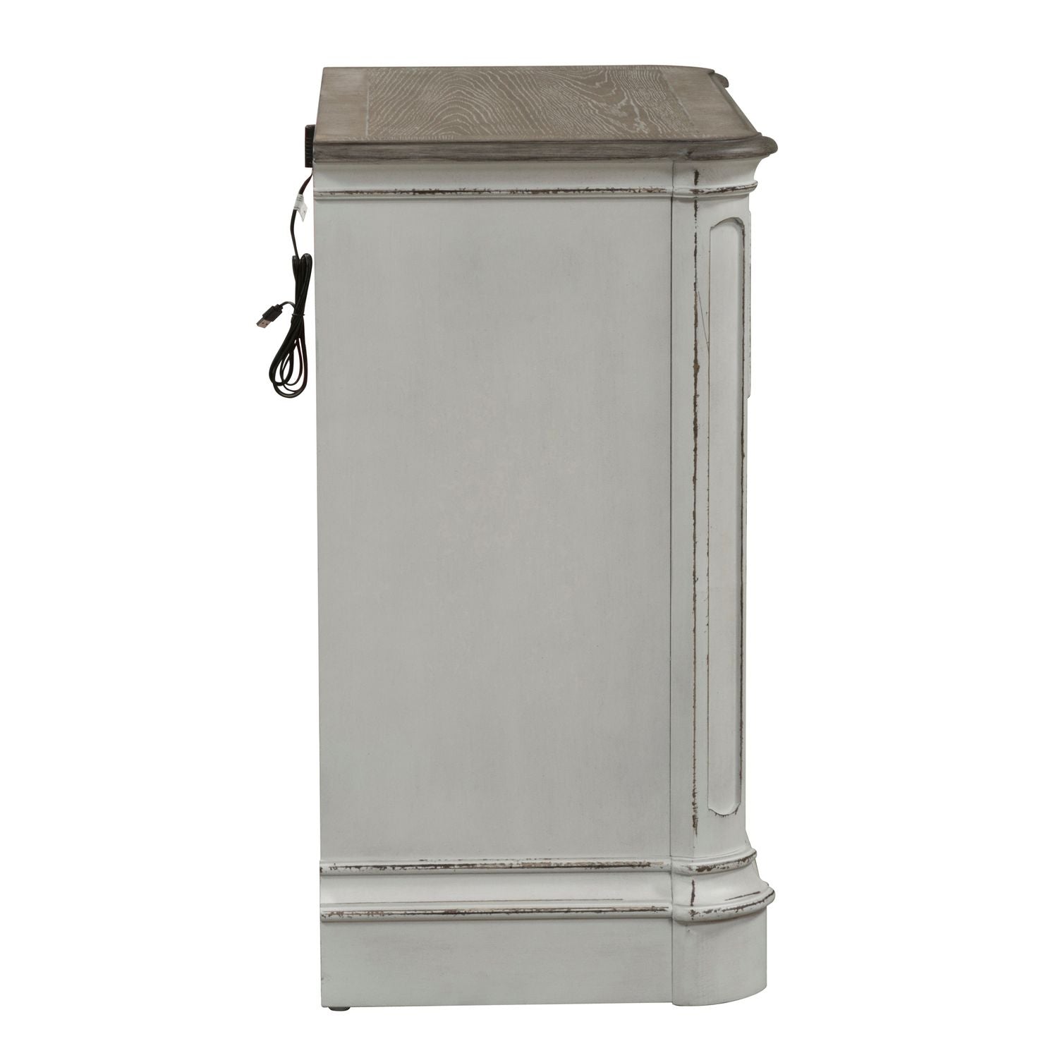 3 Drawer Bedside Chest w/ Charging Station