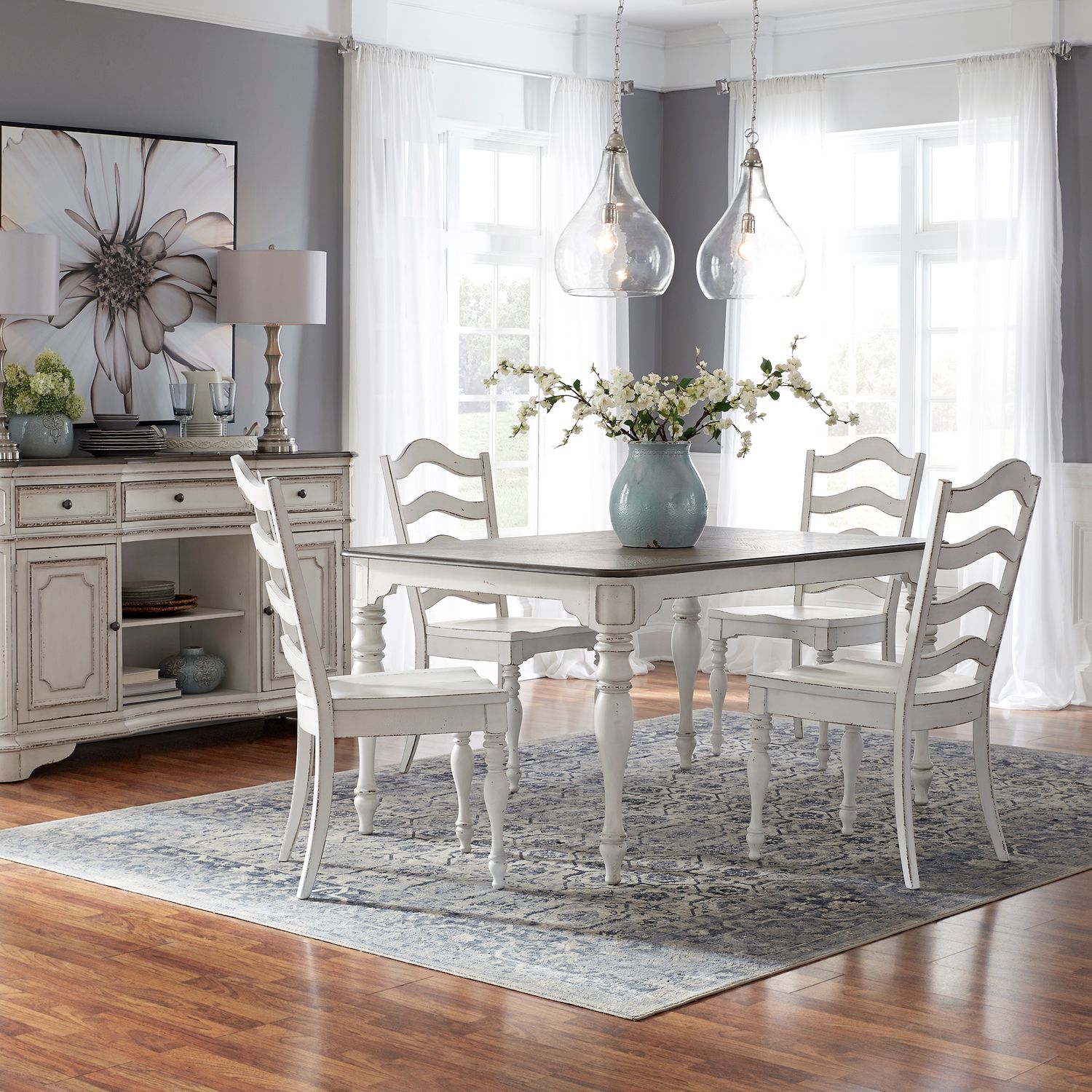 5 Piece Leg Table Set