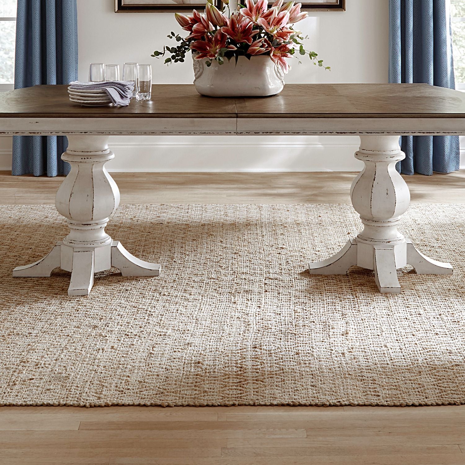 Double Pedestal Table Base