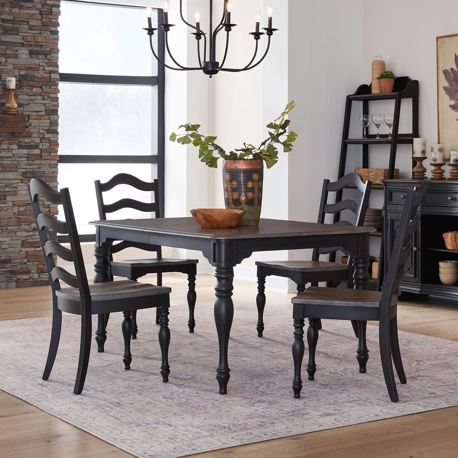 5 Piece Leg Table Set