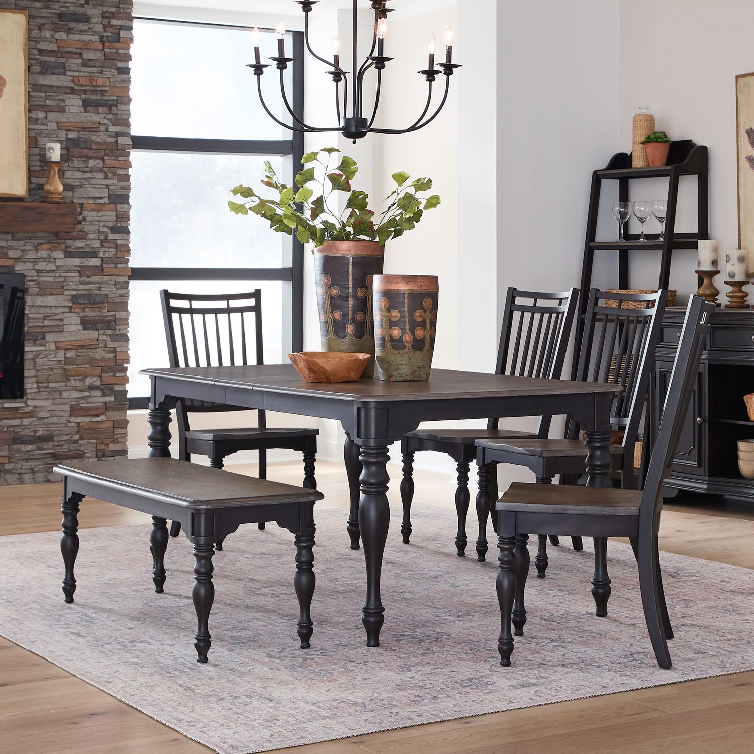Opt 6 Piece Leg Table Set