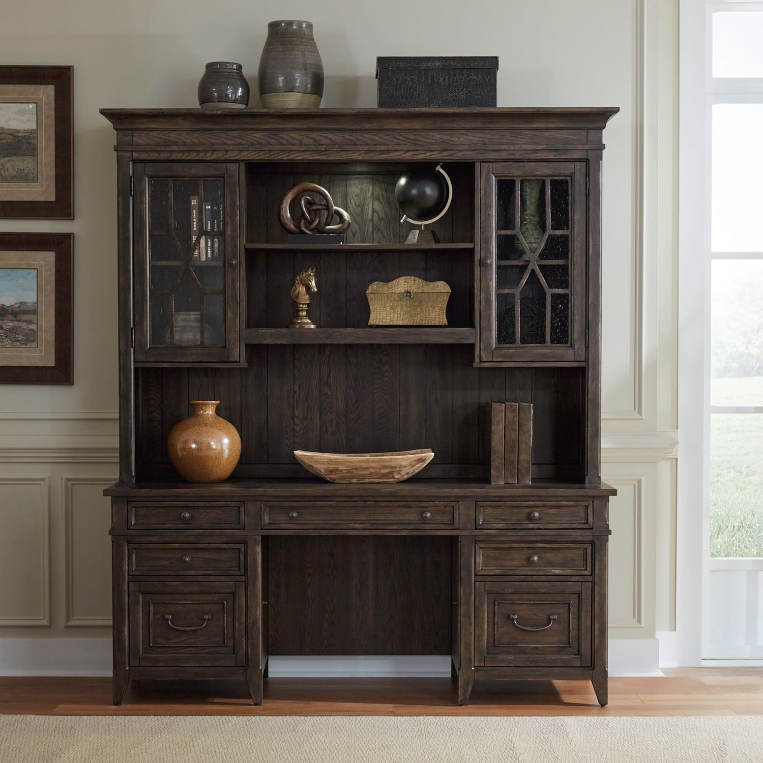 Executive Credenza Hutch