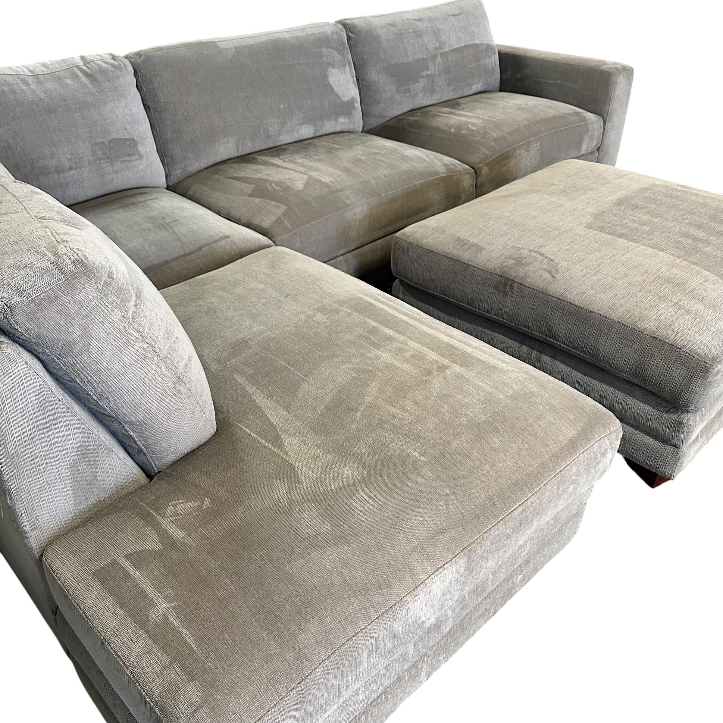 Sectional with LAF Bumper Chaise & Matching Ottoman