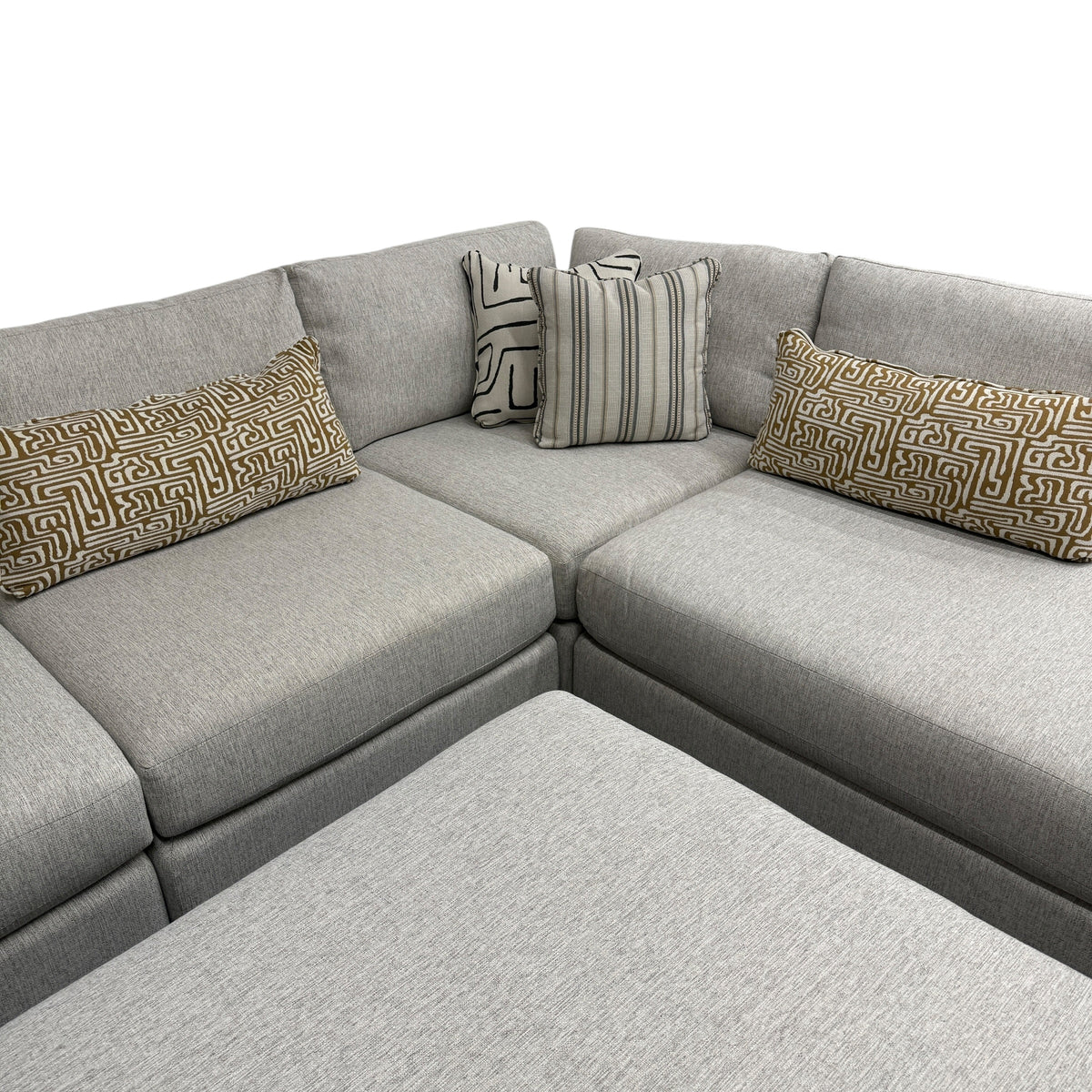 Mason Modular Sectional with RAF Bumper Chaise and Ottoman