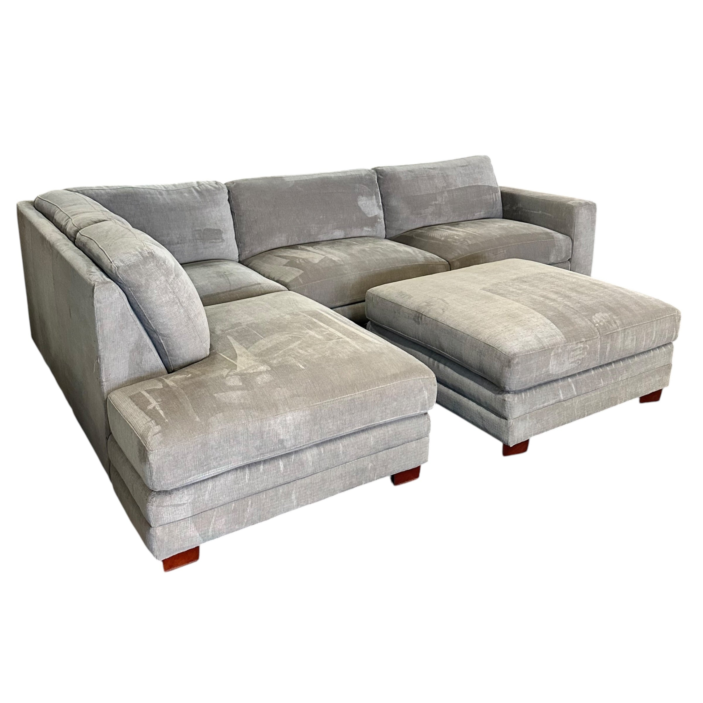 Sectional with LAF Bumper Chaise & Matching Ottoman
