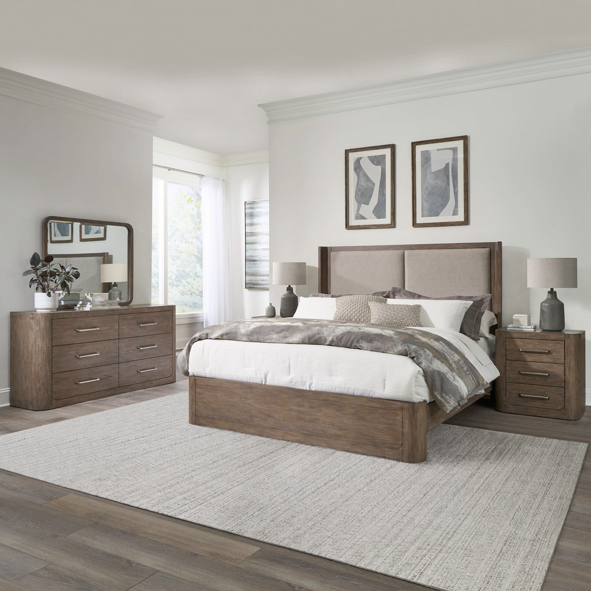 South Bend 4-Piece Bedroom Set – Shelter Bed, Dresser, Mirror & Nightstand