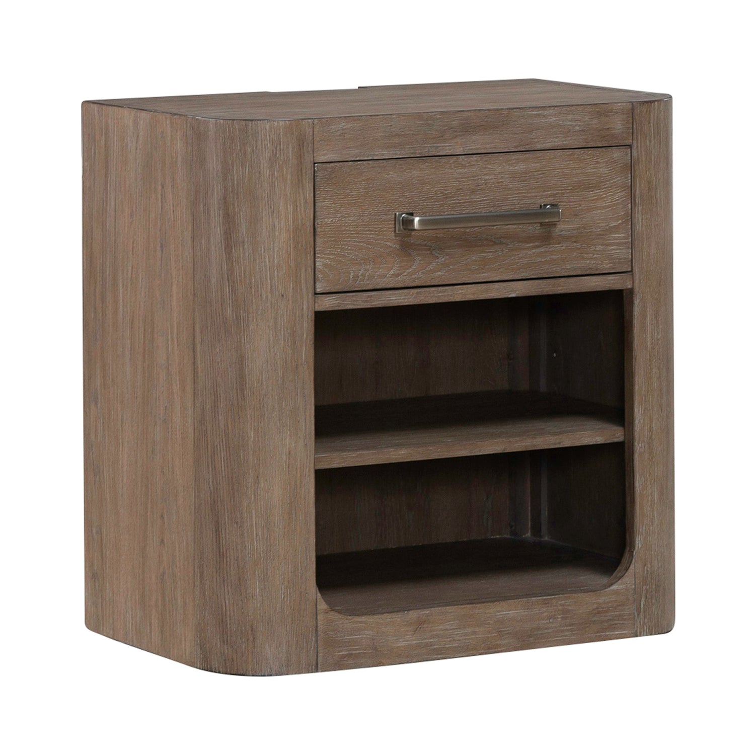 South Bend Open Nightstand with Charging Station