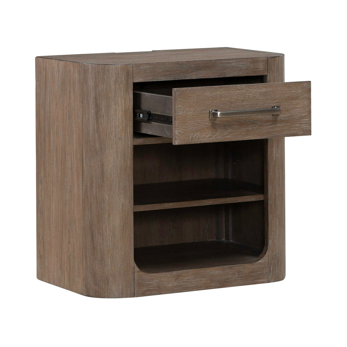 South Bend Open Nightstand with Charging Station