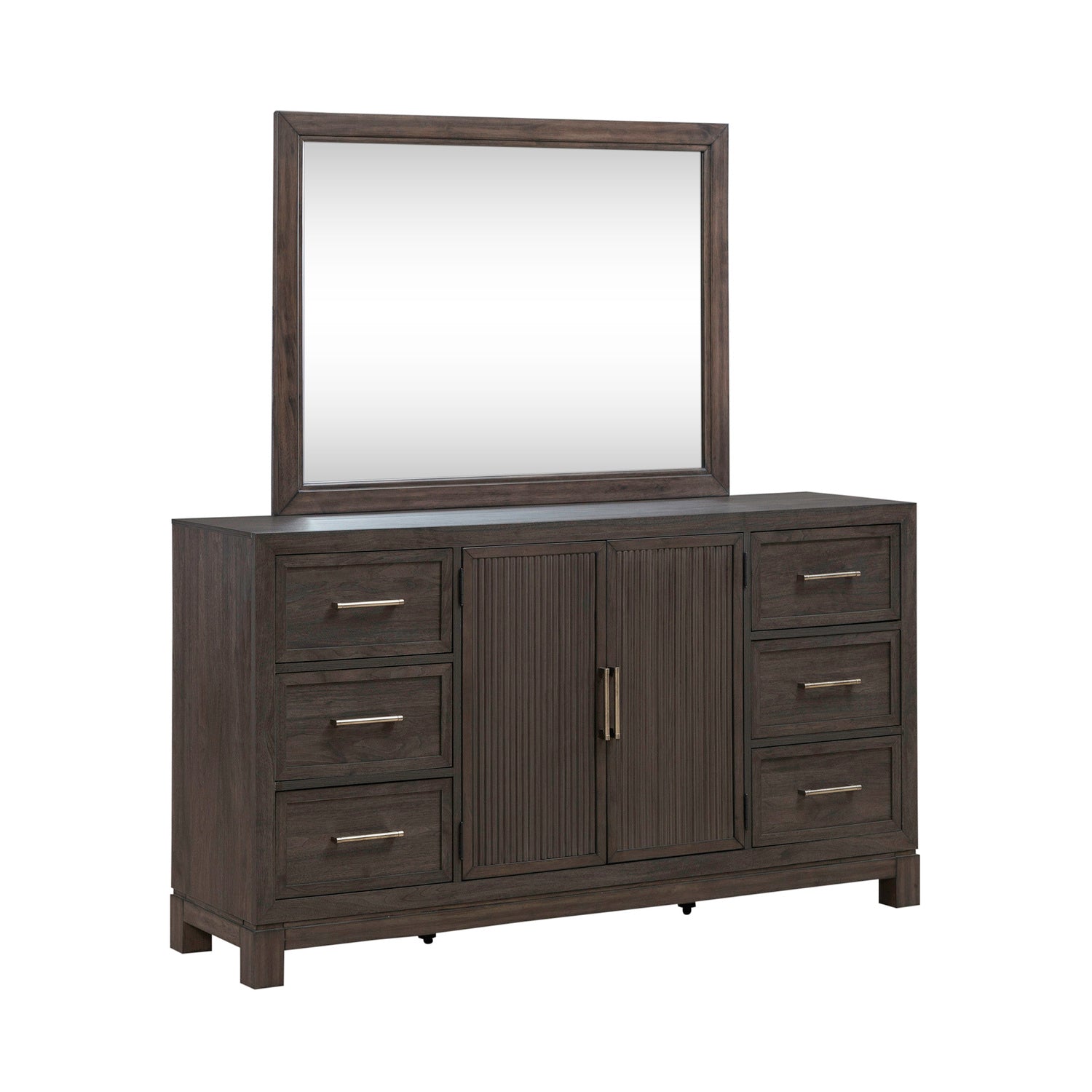Modern Edge Dresser & Mirror