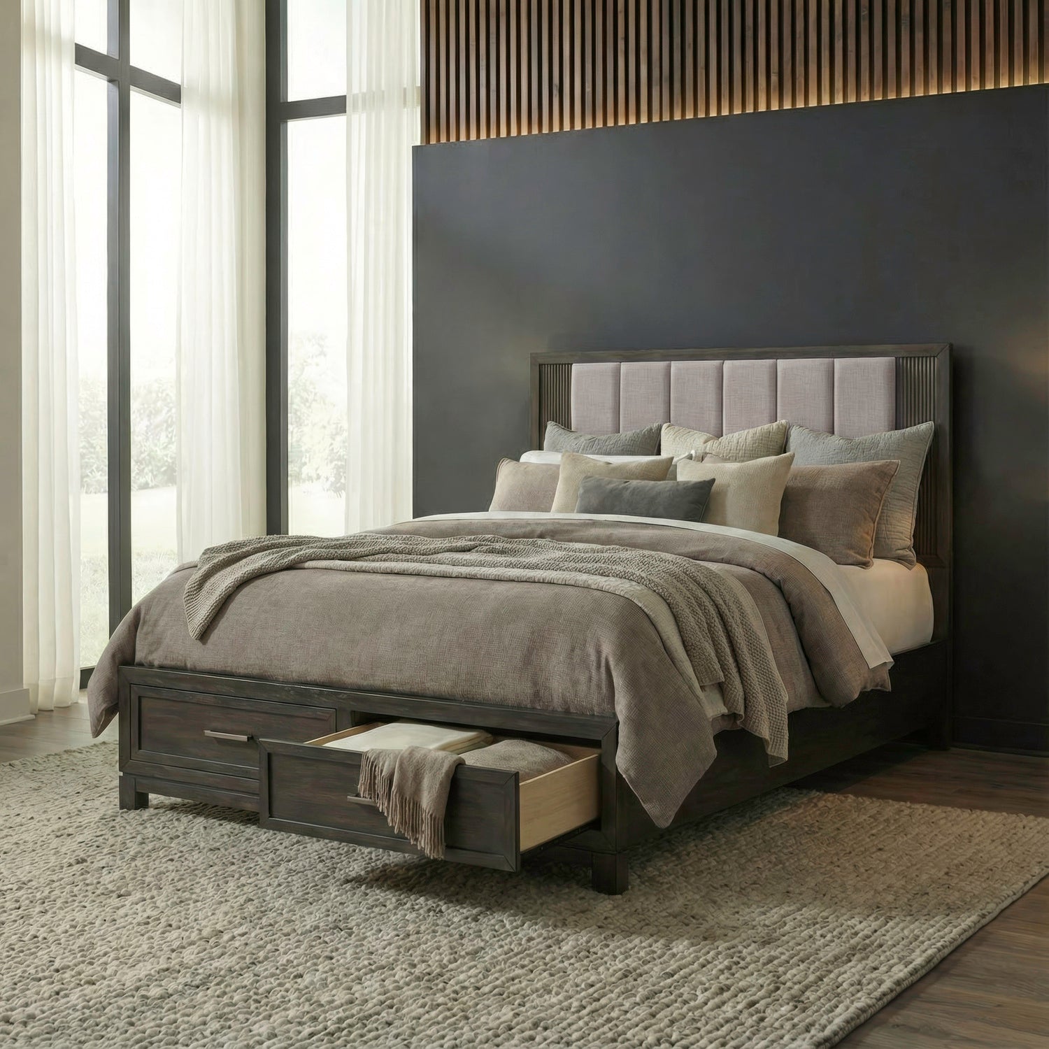Modern Edge Storage Bed