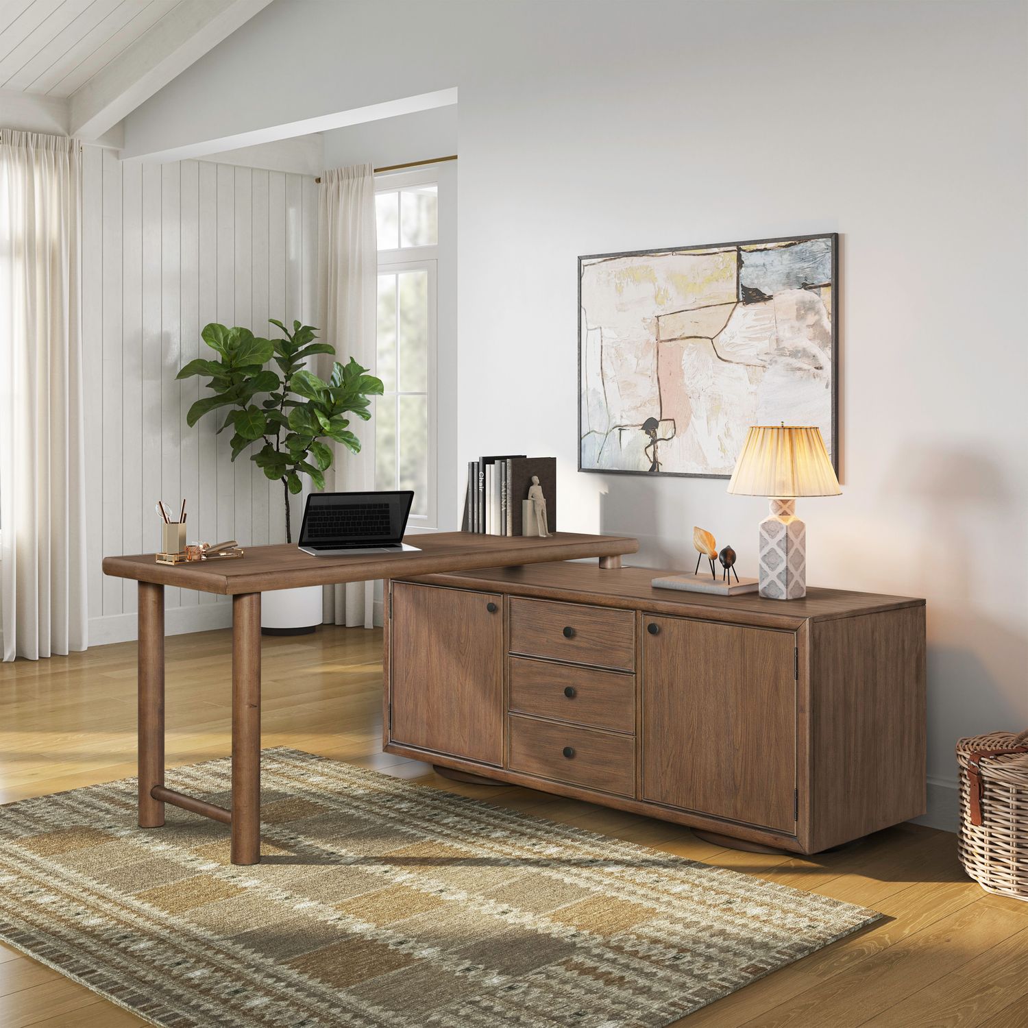 L Shaped Desk Set
