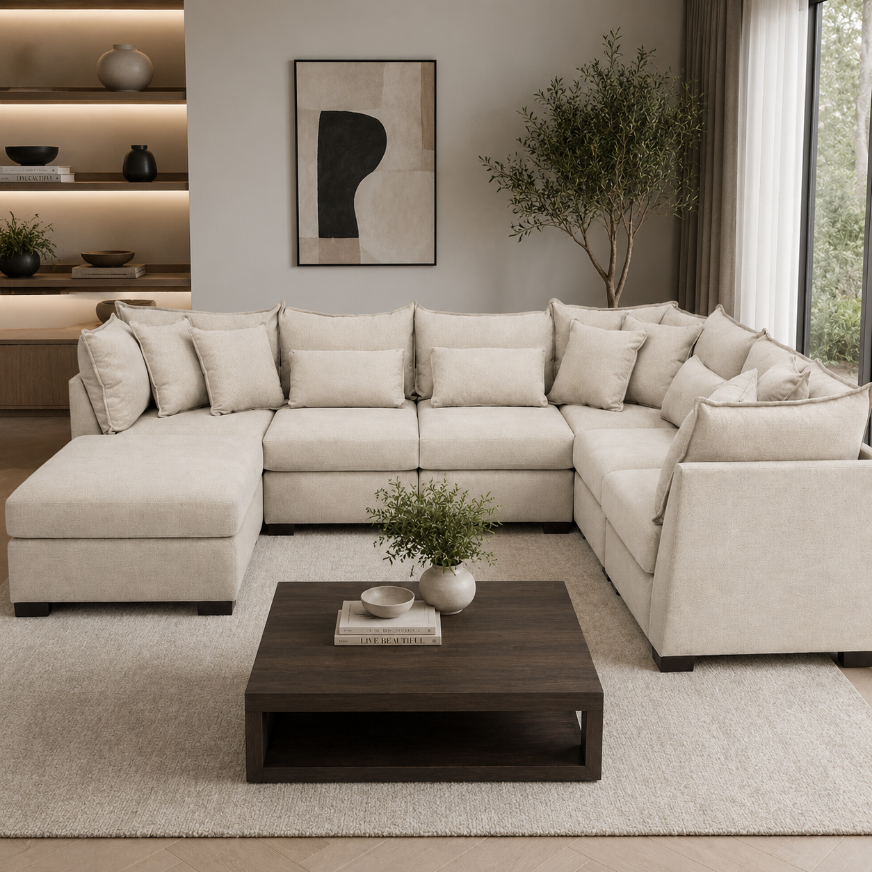 Alina 6 Piece Left Chaise U Shape Sectional